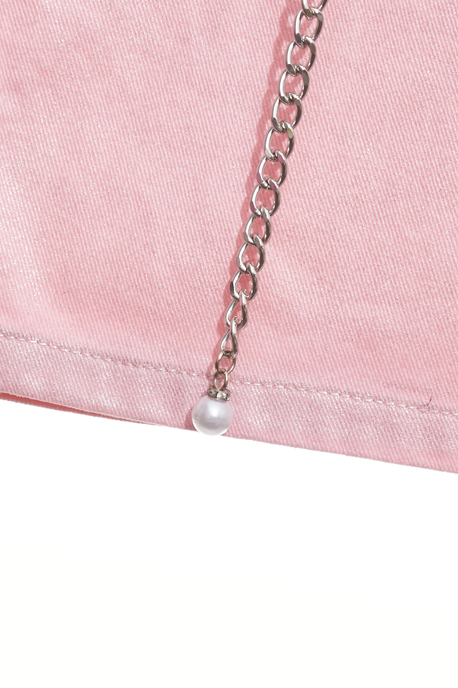 Metallic Sheen Pink Denim SkirtMetallic Sheen Pink Denim Skirt,co-ord sets,Denim,Denim mini skirts,Denim skirts,pearl,Mini skirts,Season (AW) Look,blossoms