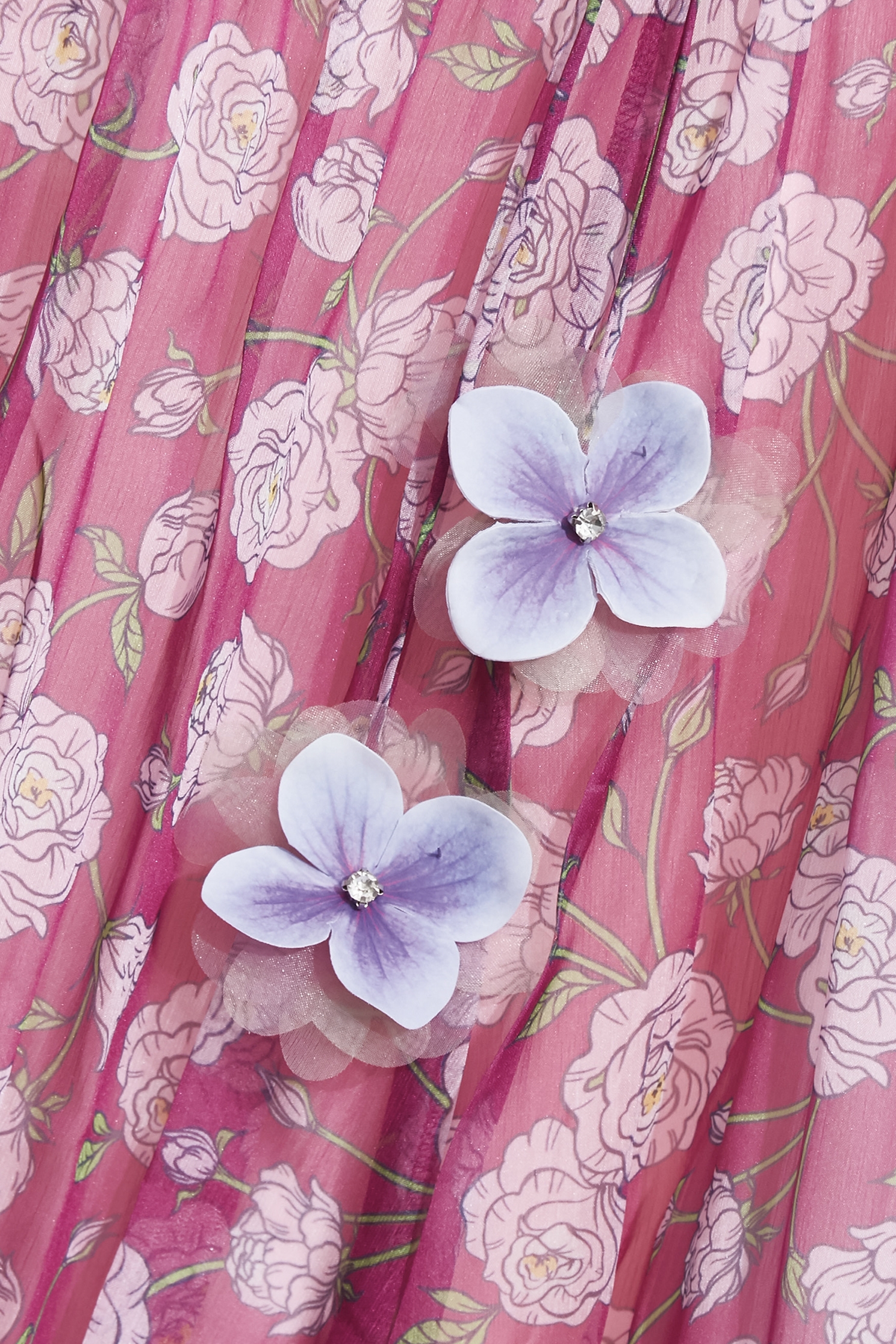 Floral Print Chiffon Pleated Detail SkirtFloral Print Chiffon Pleated Detail Skirt,Season (SS) Look,Chiffon,Chiffon skirts