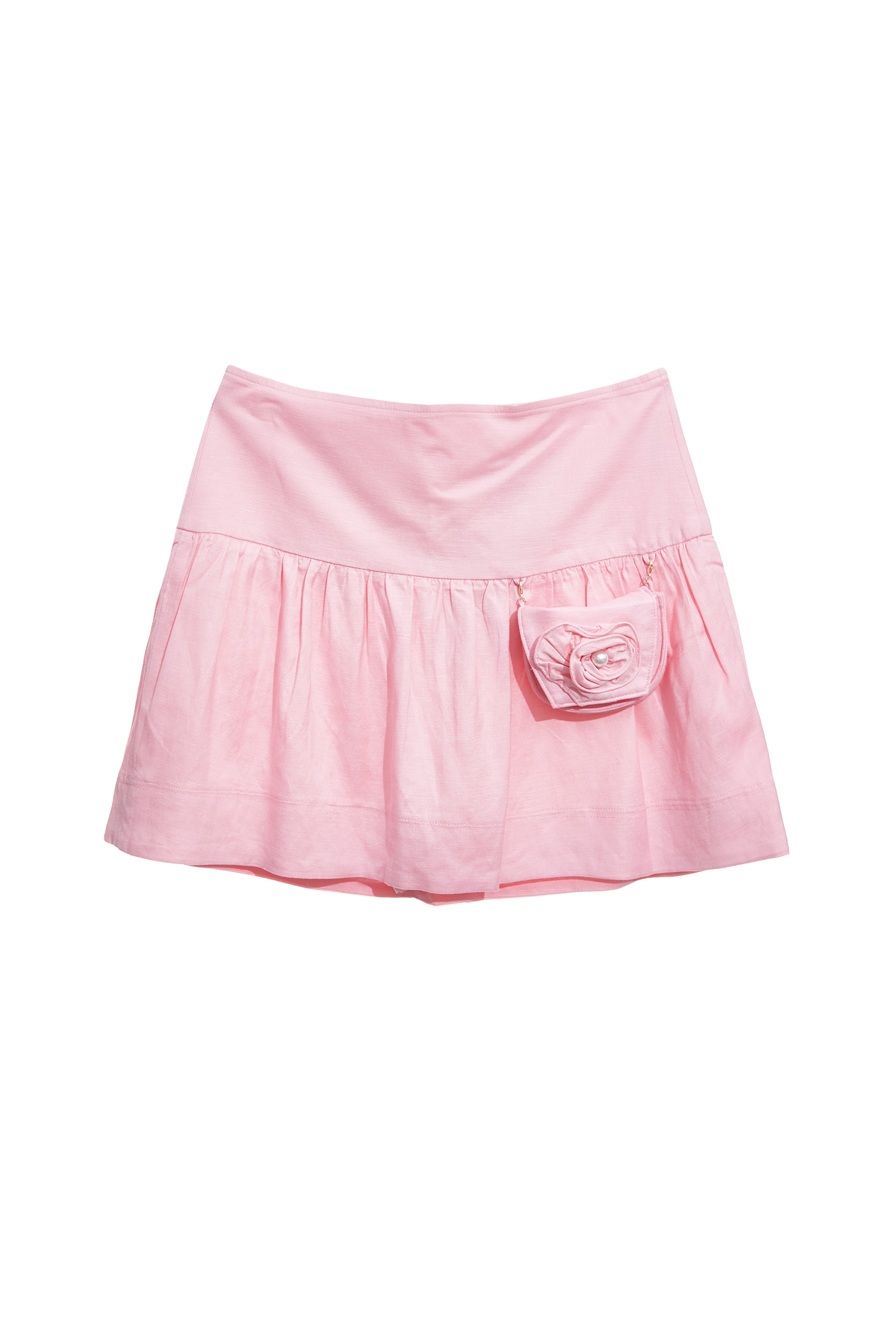 Mini Pouch Pink SkirtMini Pouch Pink Skirt,A-Line skirts,Season (SS) Look,Mini skirts