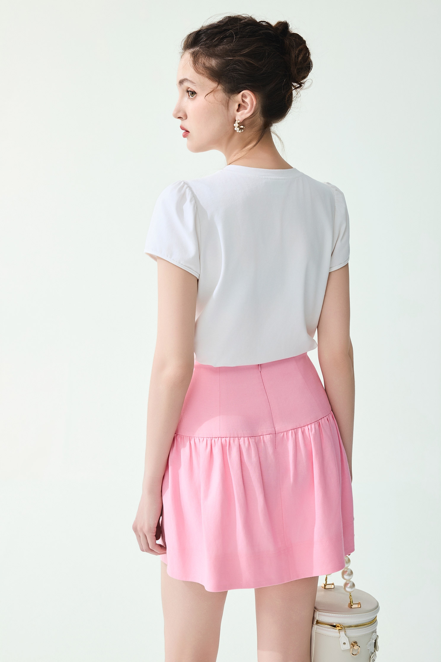 Mini Pouch Pink SkirtMini Pouch Pink Skirt,A-Line skirts,Season (SS) Look,Mini skirts