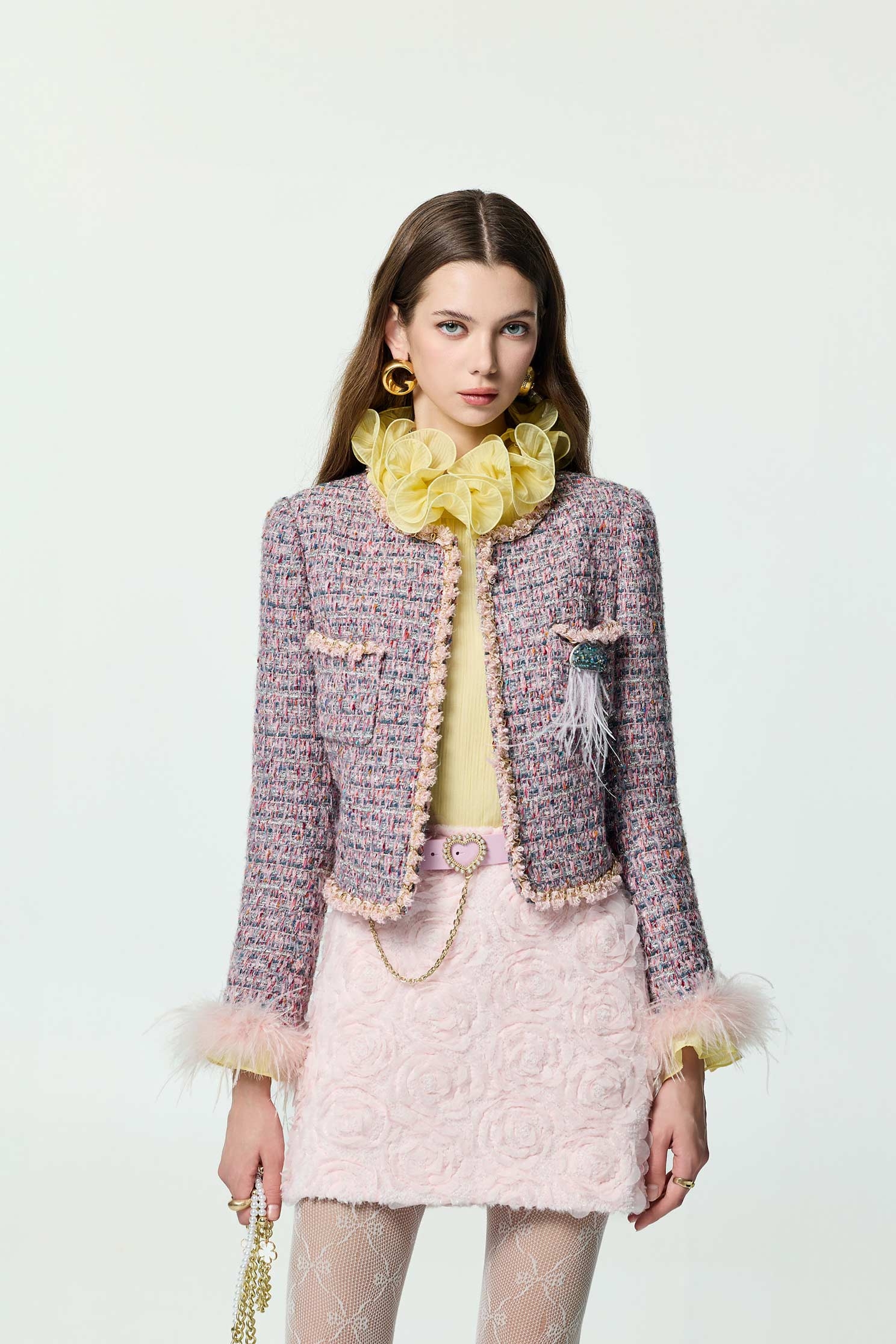 3-D Mesh Floral Pink Skirt3-D Mesh Floral Pink Skirt,Mini skirts,Shorts,Season (AW) Look