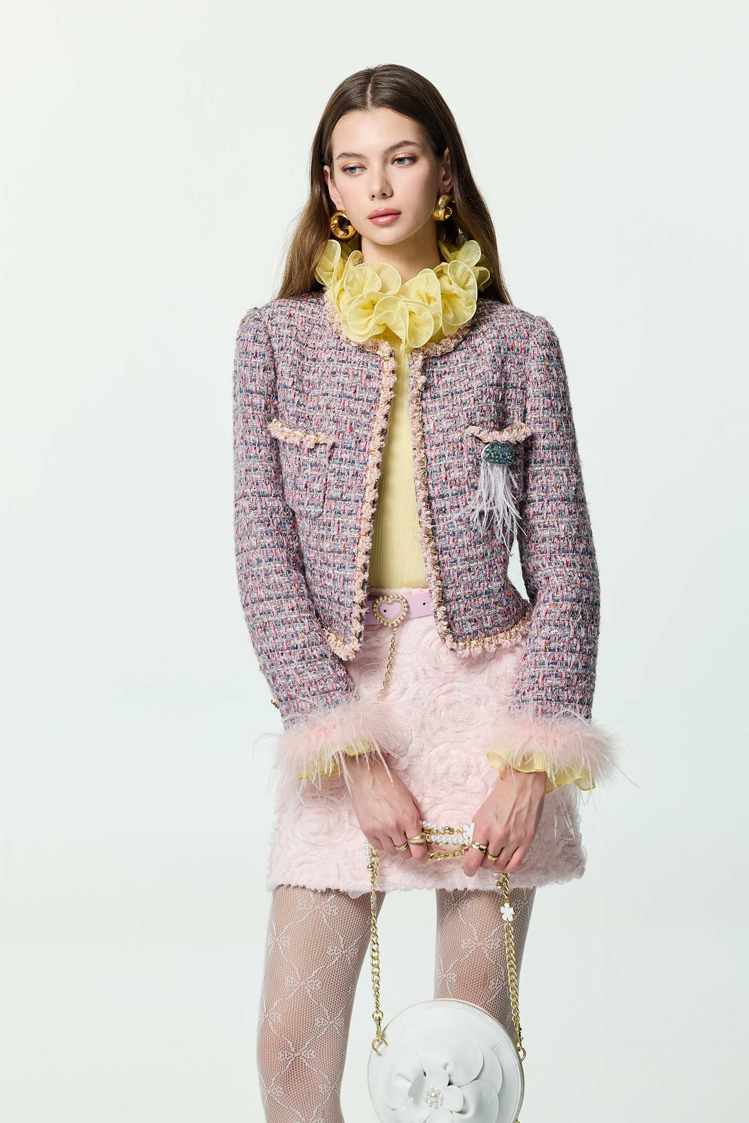 3-D Mesh Floral Pink Skirt3-D Mesh Floral Pink Skirt,Mini skirts,Shorts,Season (AW) Look