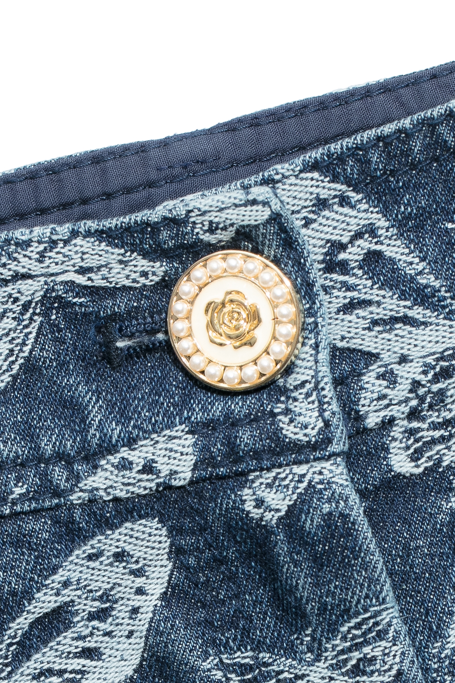 Butterfly Print Denim SkirtButterfly Print Denim Skirt,Denim,Denim skirts,pearl,Mini skirts,Season (AW) Look