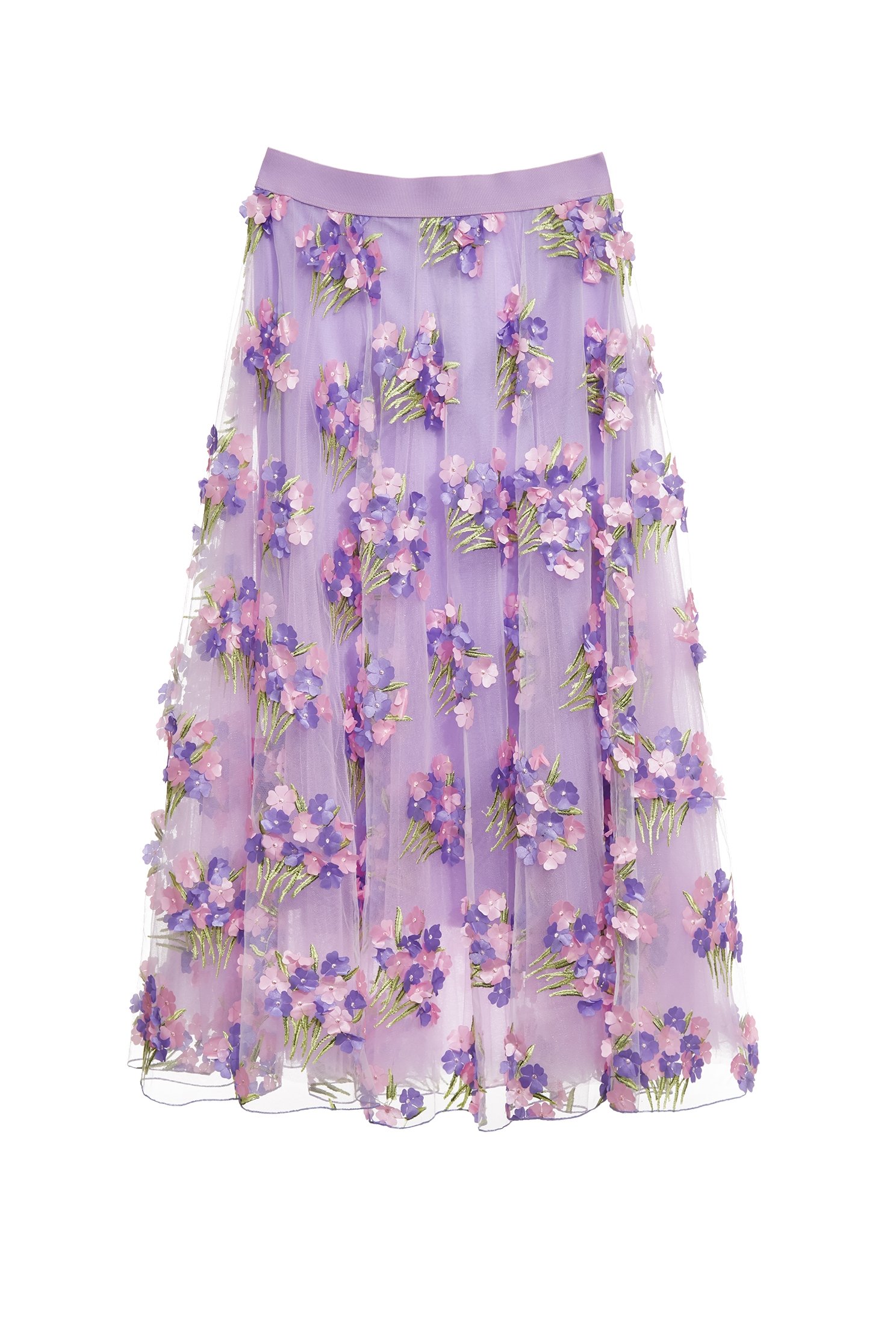 3-D Floral Detail Mesh Skirt3-D Floral Detail Mesh Skirt,Embroidered,Season (AW) Look,Valentine,Mesh fabric,Tutu skirts,blossoms,Midi skirts