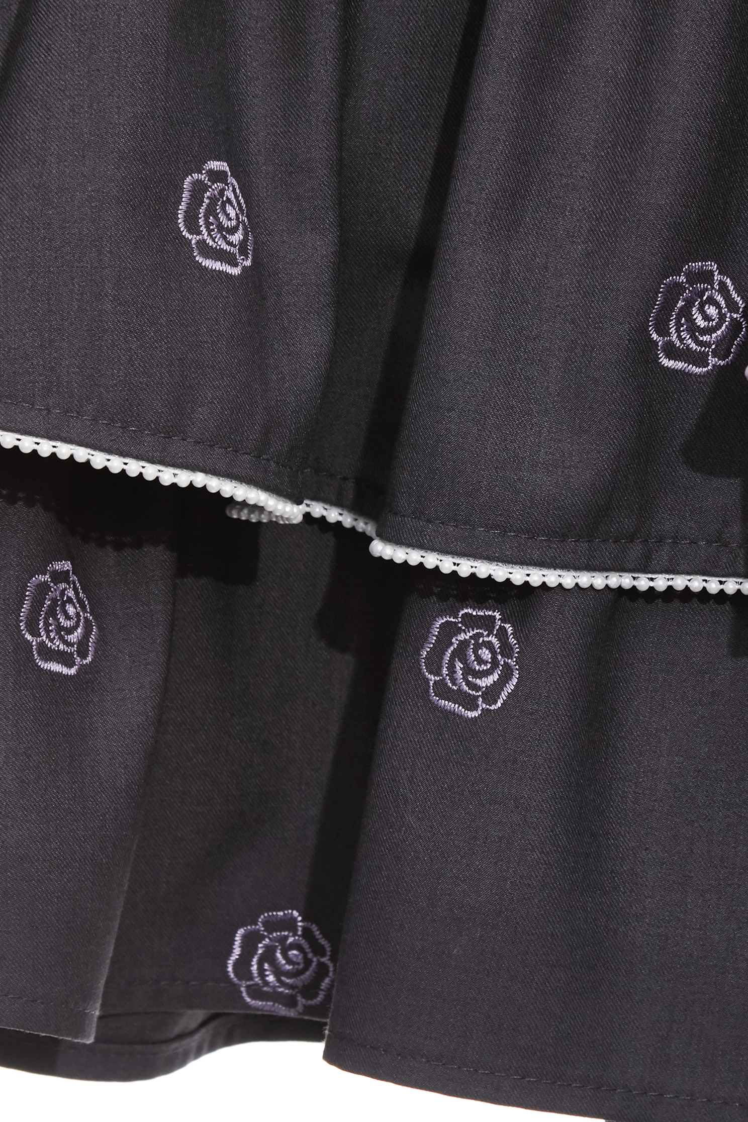 Embroidery Rose Double Layer SkirtEmbroidery Rose Double Layer Skirt,Embroidered,Mini skirts,Season (AW) Look