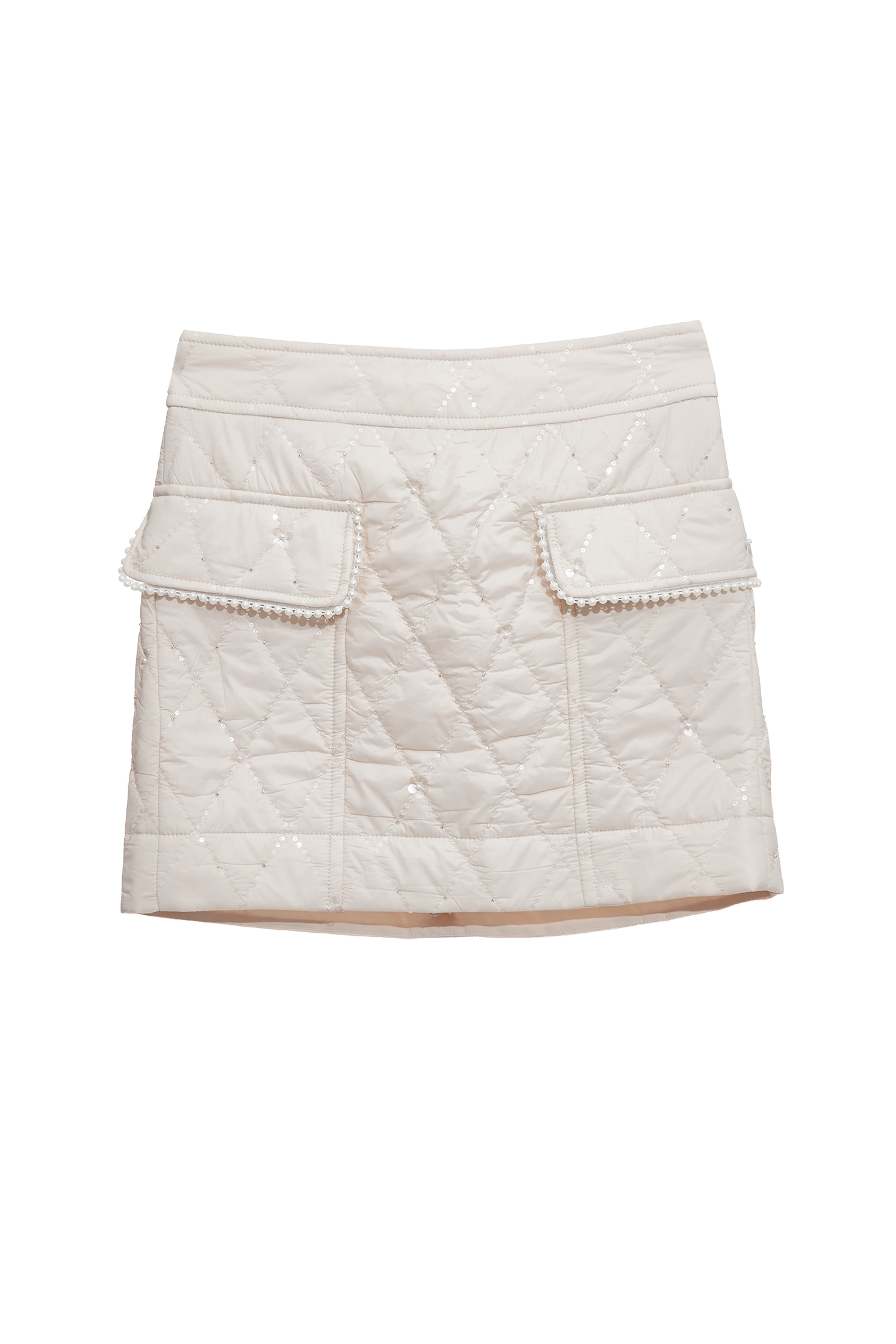 Quilted Sequin Mini SkirtQuilted Sequin Mini Skirt,co-ord sets,Plaid,pearl,Mini skirts,Season (AW) Look,Valentine