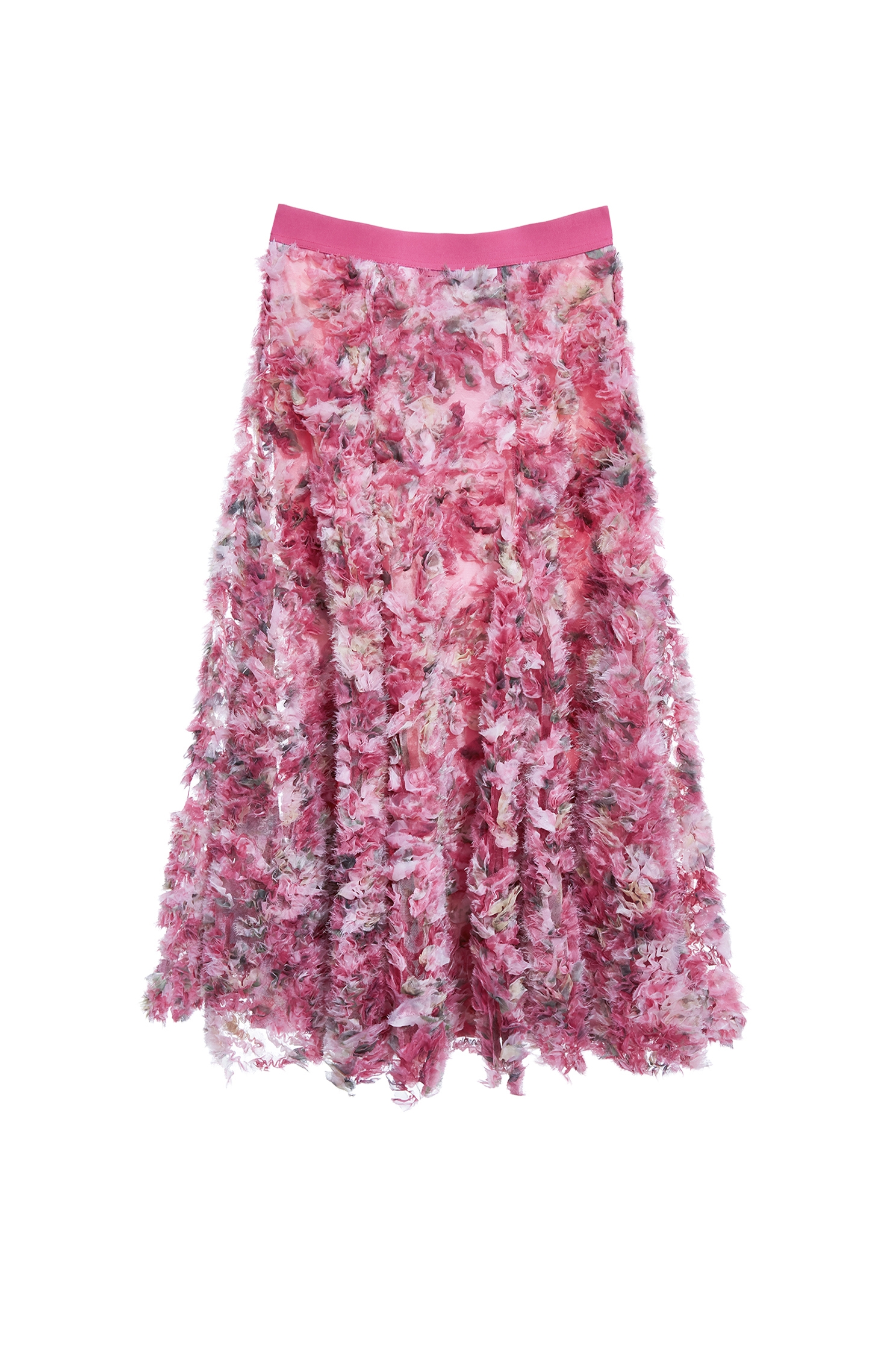 3-D Floral Mesh Midi Skirt3-D Floral Mesh Midi Skirt,Embroidered,Season (AW) Look,Mesh fabric,Midi skirts
