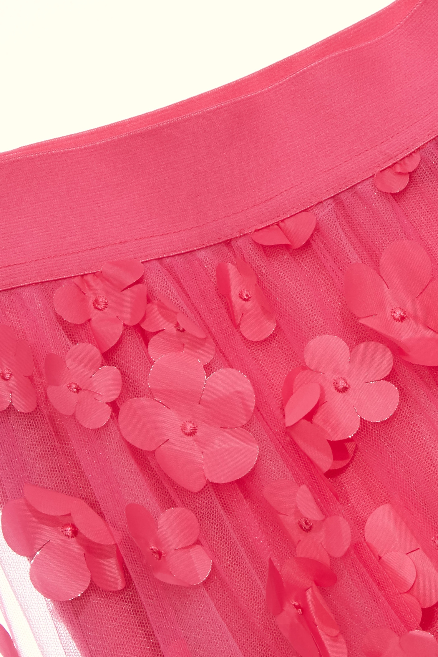 3-D Floral Detail Fushia Pink Skirt3-D Floral Detail Fushia Pink Skirt,Season (SS) Look,Tutu skirts,Midi skirts