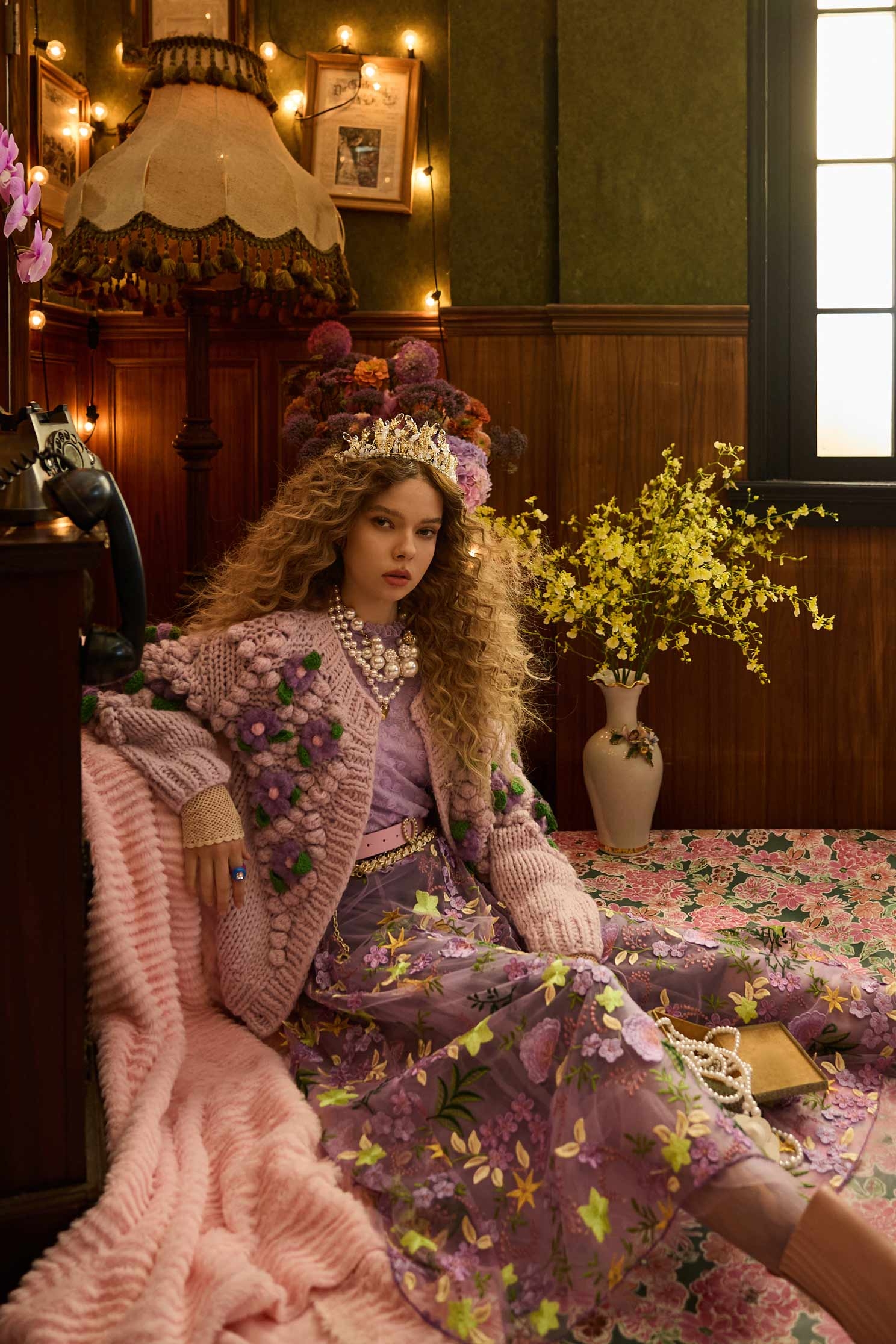 3-D Embroidery Floral Detail Purple Skirt3-D Embroidery Floral Detail Purple Skirt,Embroidered,Season (AW) Look,Valentine,Tutu skirts,blossoms,Midi skirts