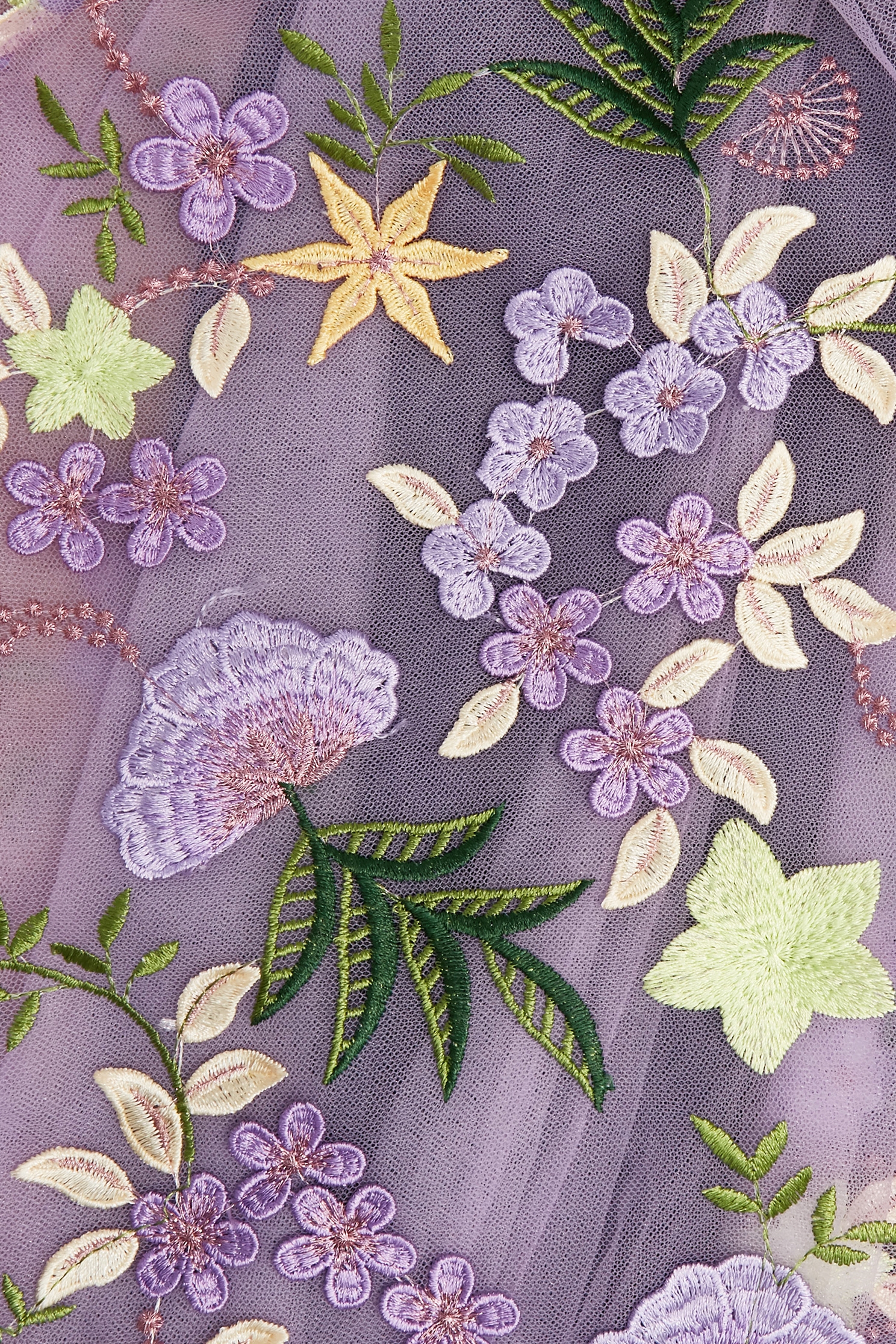 3-D Embroidery Floral Detail Purple Skirt3-D Embroidery Floral Detail Purple Skirt,Embroidered,Season (AW) Look,Valentine,Tutu skirts,blossoms,Midi skirts