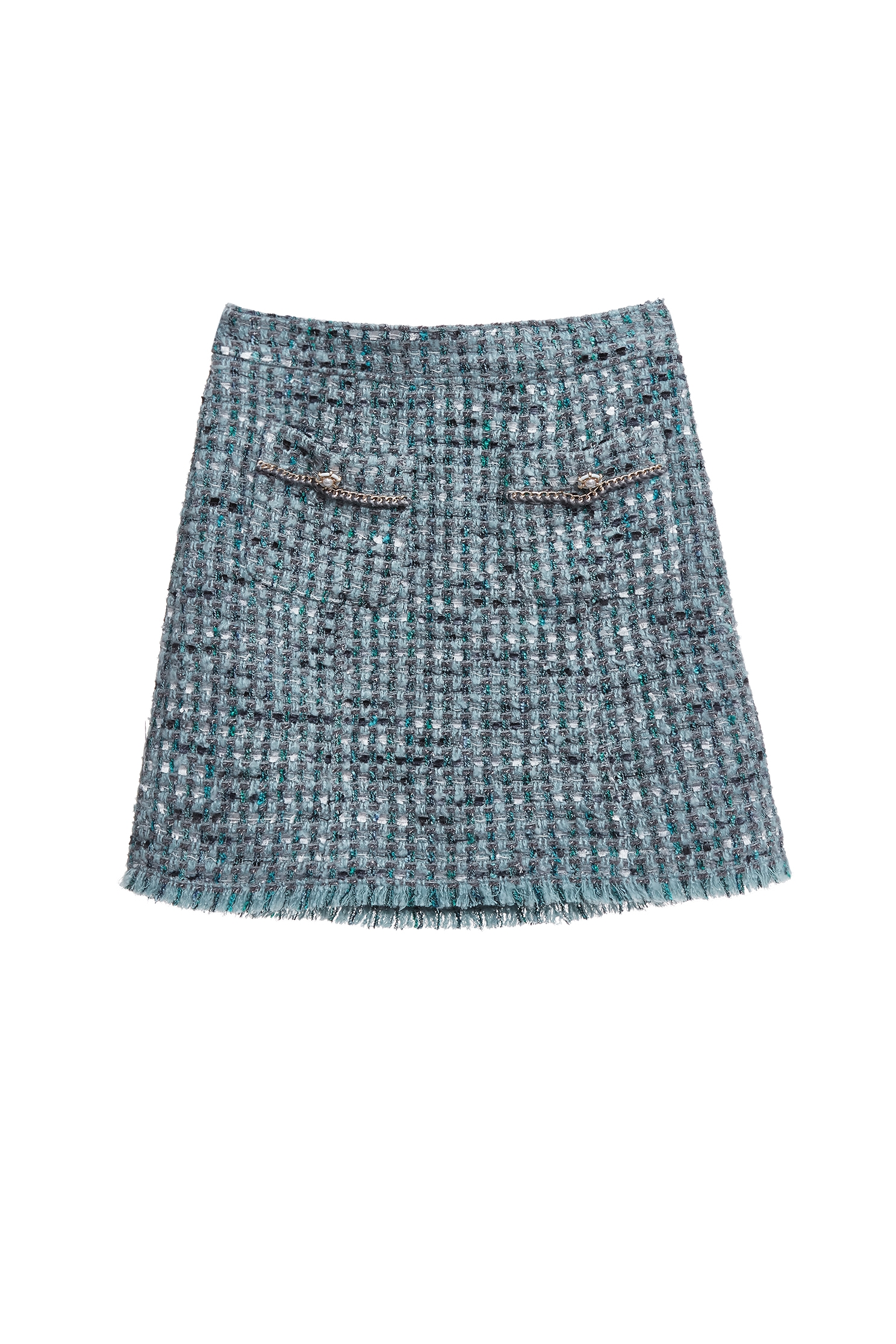 Powder Blue Tweed SkirtPowder Blue Tweed Skirt,Mini skirts,Season (AW) Look