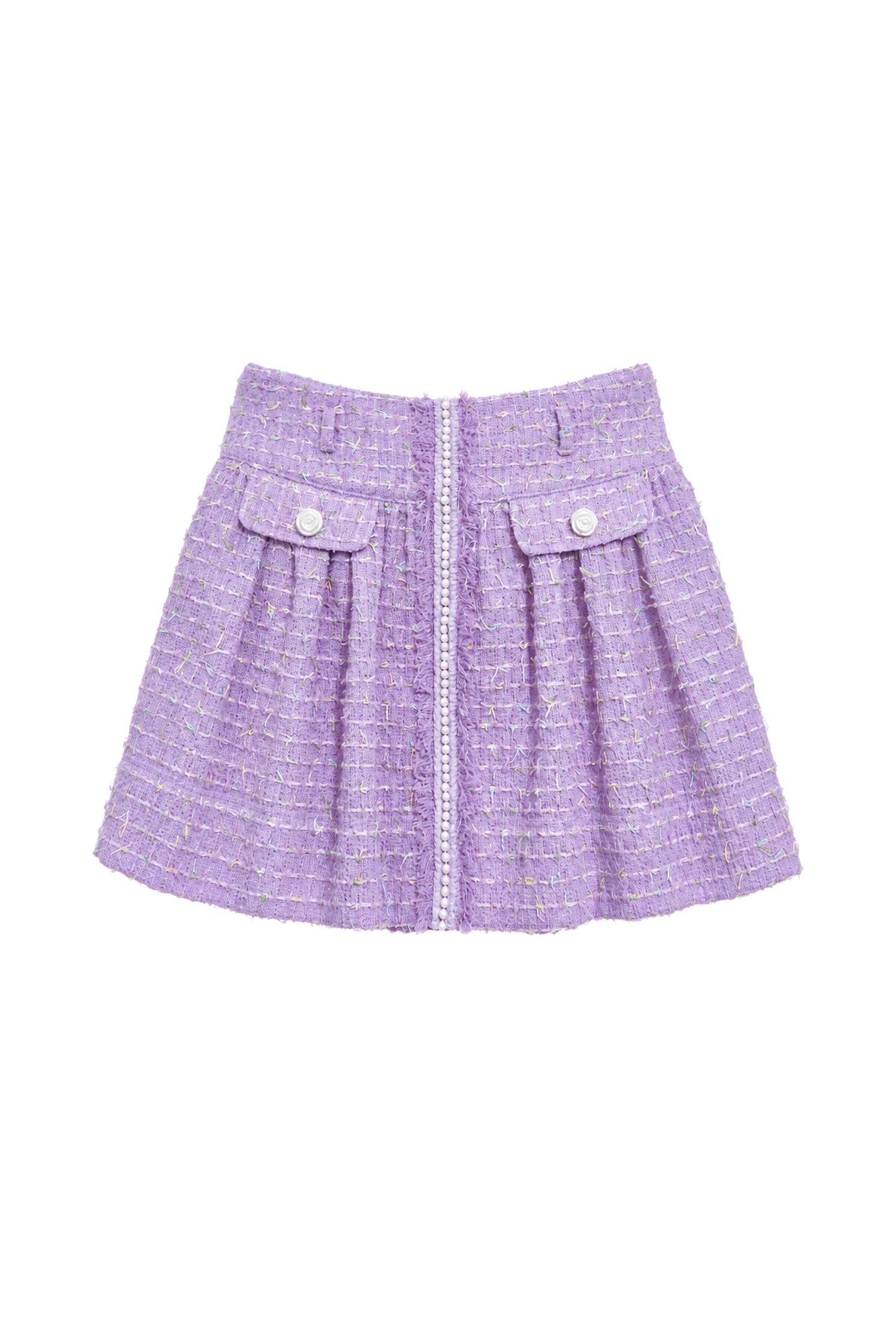 Pearl Detail Purple Tweed SkirtPearl Detail Purple Tweed Skirt,pearl,Mini skirts,Season (AW) Look