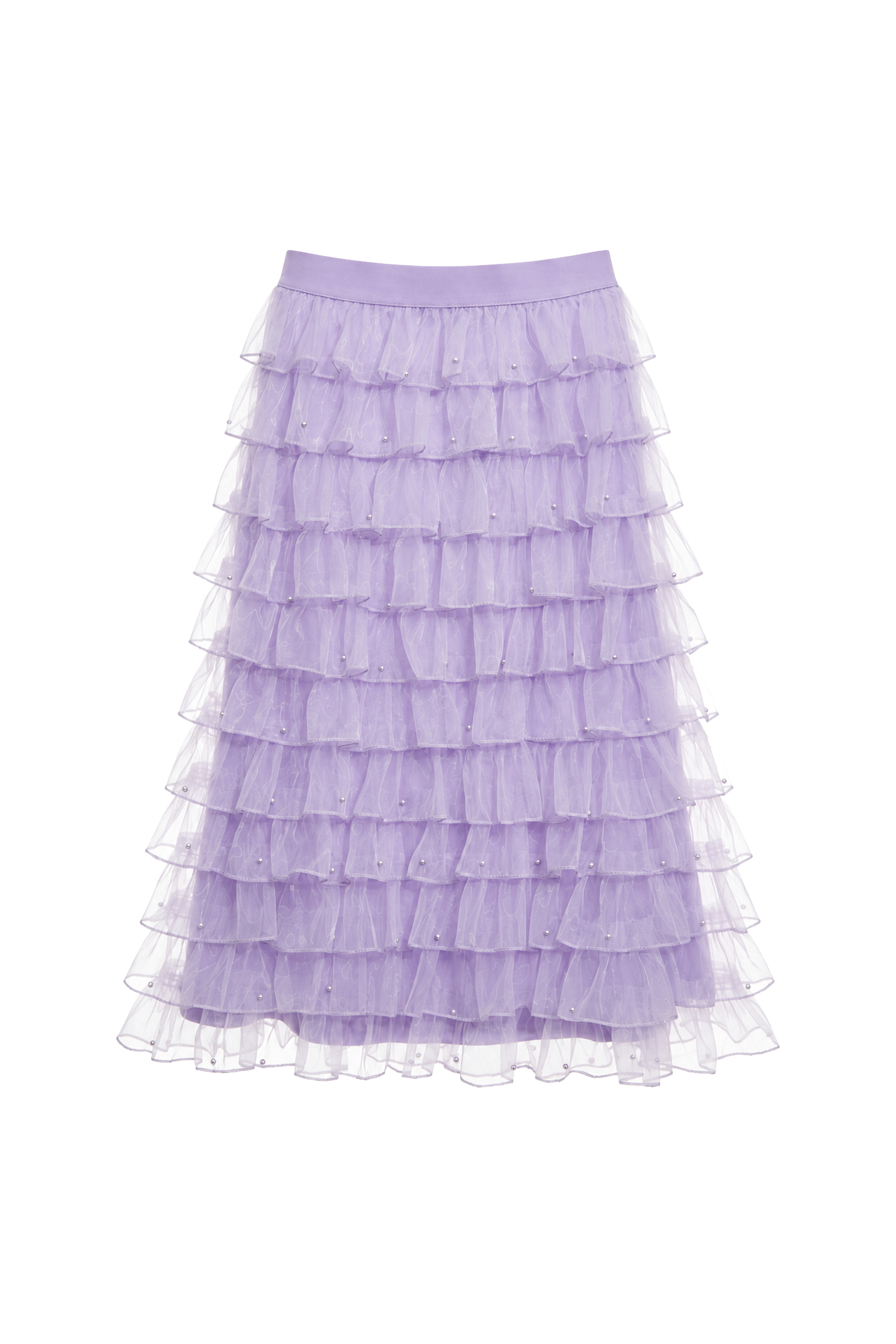 Organza Tiered Maxi SkirtOrganza Tiered Maxi Skirt,pearl,Season (AW) Look,Layered skirts,Lace,Midi skirts,Chiffon