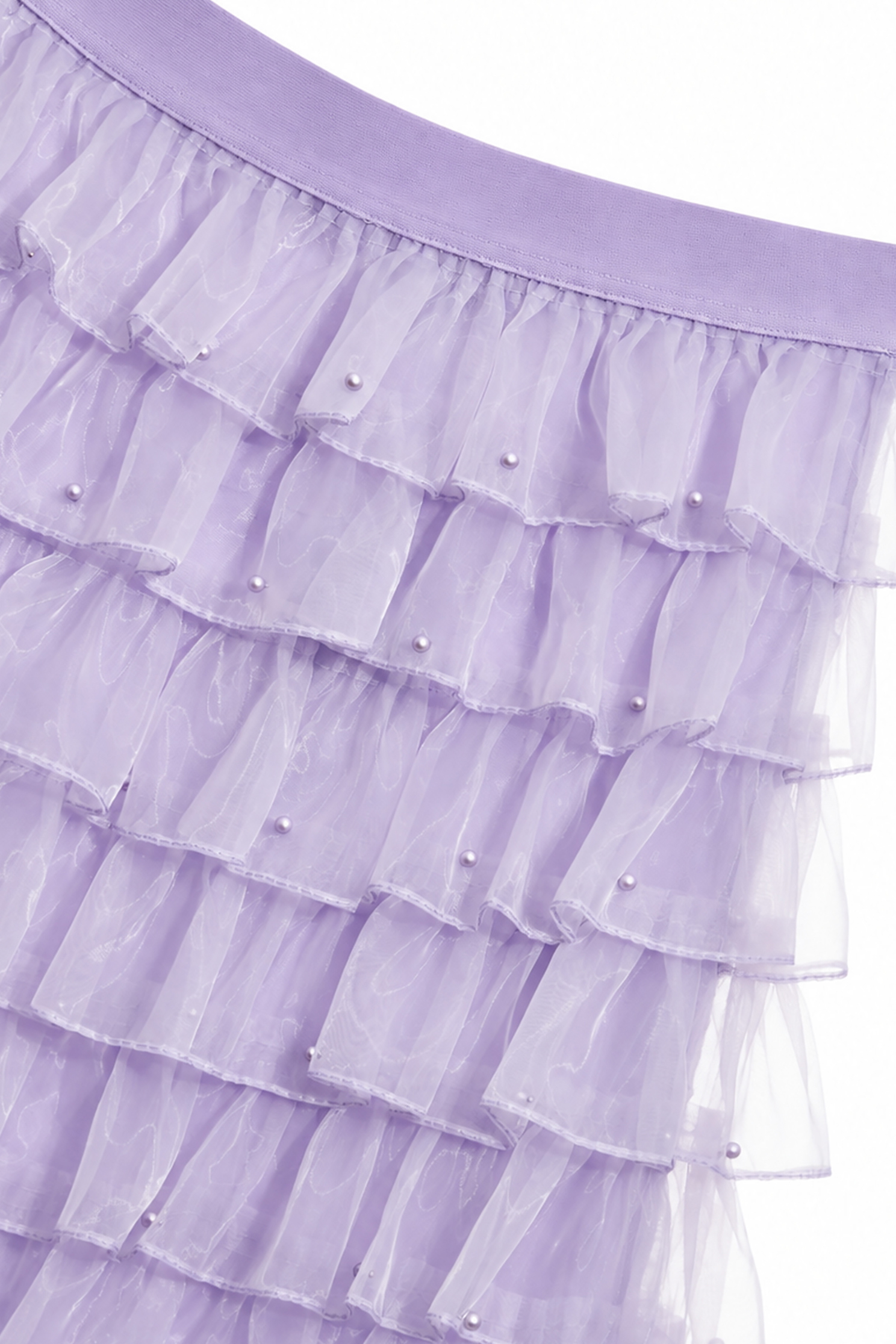 Organza Tiered Maxi SkirtOrganza Tiered Maxi Skirt,pearl,Season (AW) Look,Layered skirts,Lace,Midi skirts,Chiffon