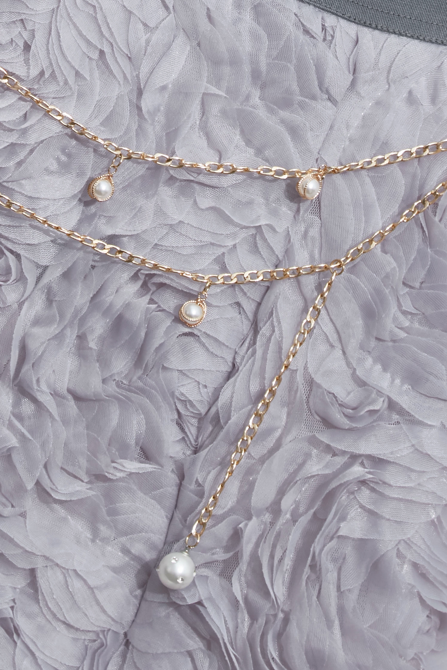 Grey 3-D Rose Maxi SkirtGrey 3-D Rose Maxi Skirt,Season (AW) Look,Mesh fabric,Tutu skirts