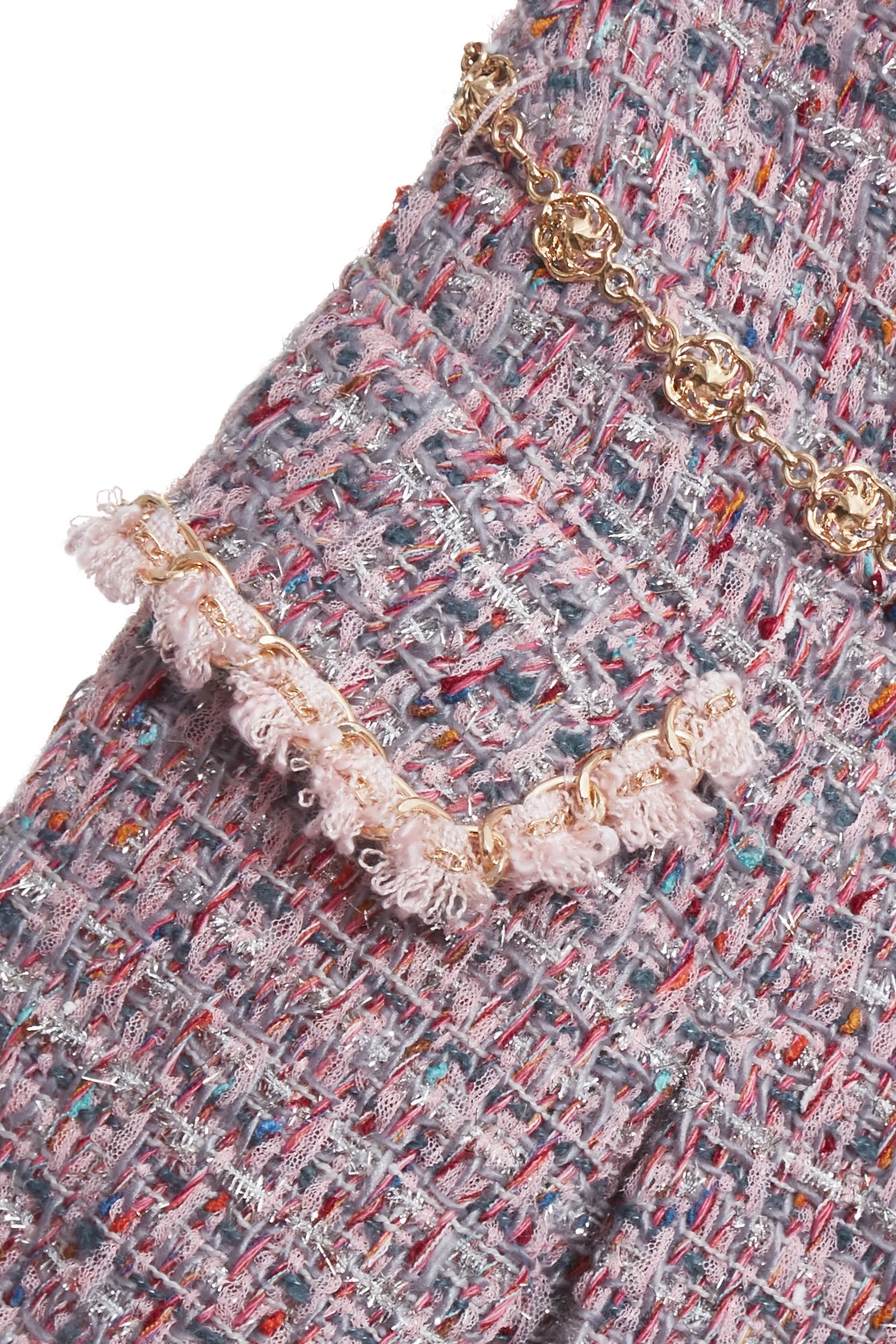 Pleated Tweed Short SkirtPleated Tweed Short Skirt,pearl,Mini skirts,Season (AW) Look