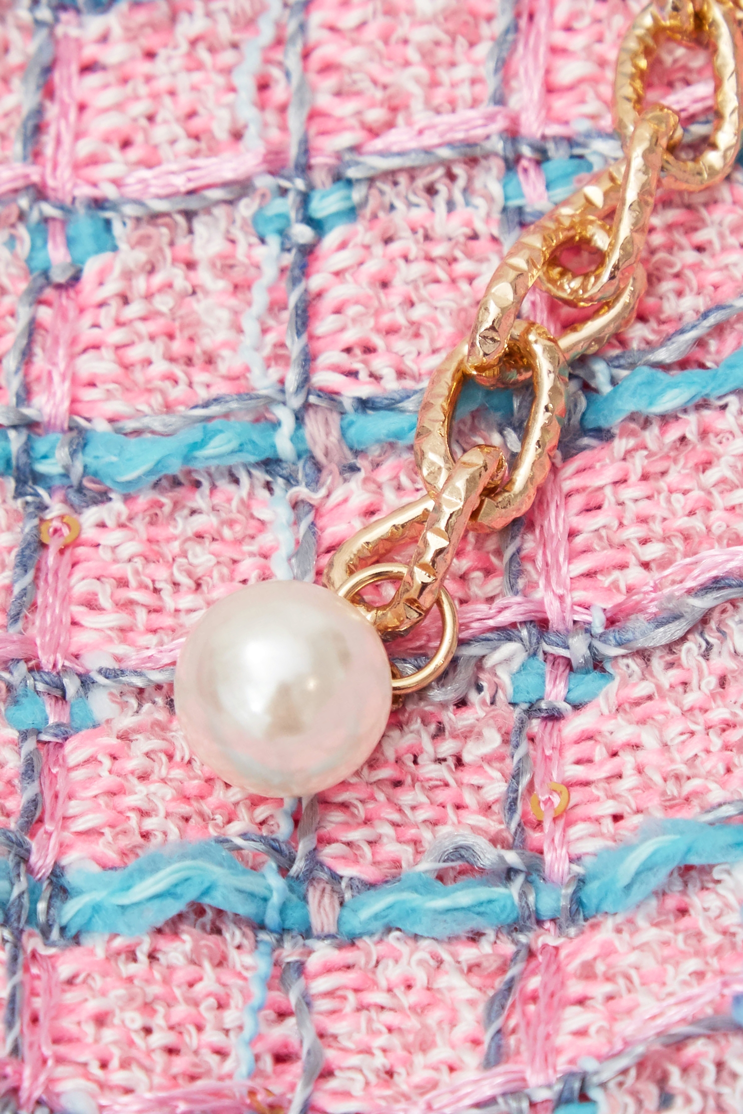 Contrast Blue Plaid Tweed Fishtail Short SkirtContrast Blue Plaid Tweed Fishtail Short Skirt,Season (SS) Look,Mini skirts