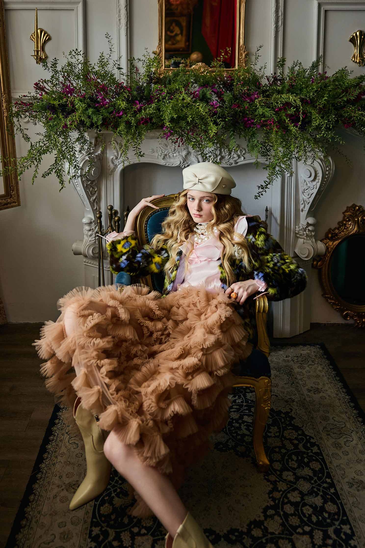 Light Caramel Pleated Ruffle Maxi SkirtLight Caramel Pleated Ruffle Maxi Skirt,Season (SS) Look,Tutu skirts