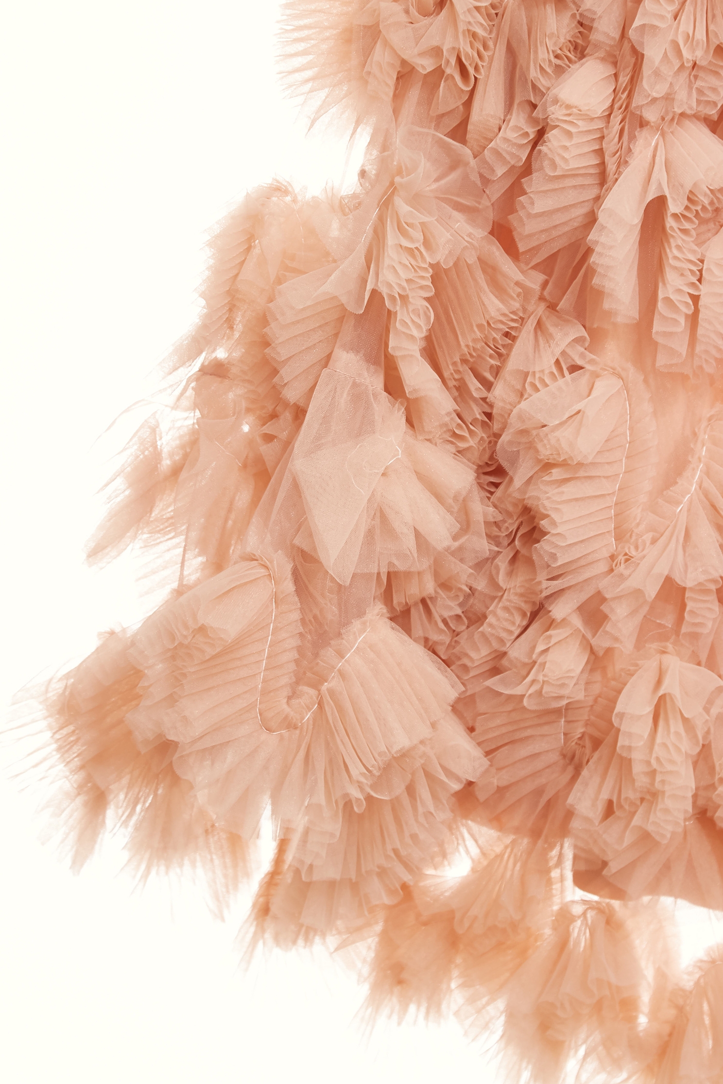 Light Caramel Pleated Ruffle Maxi SkirtLight Caramel Pleated Ruffle Maxi Skirt,Season (SS) Look,Tutu skirts