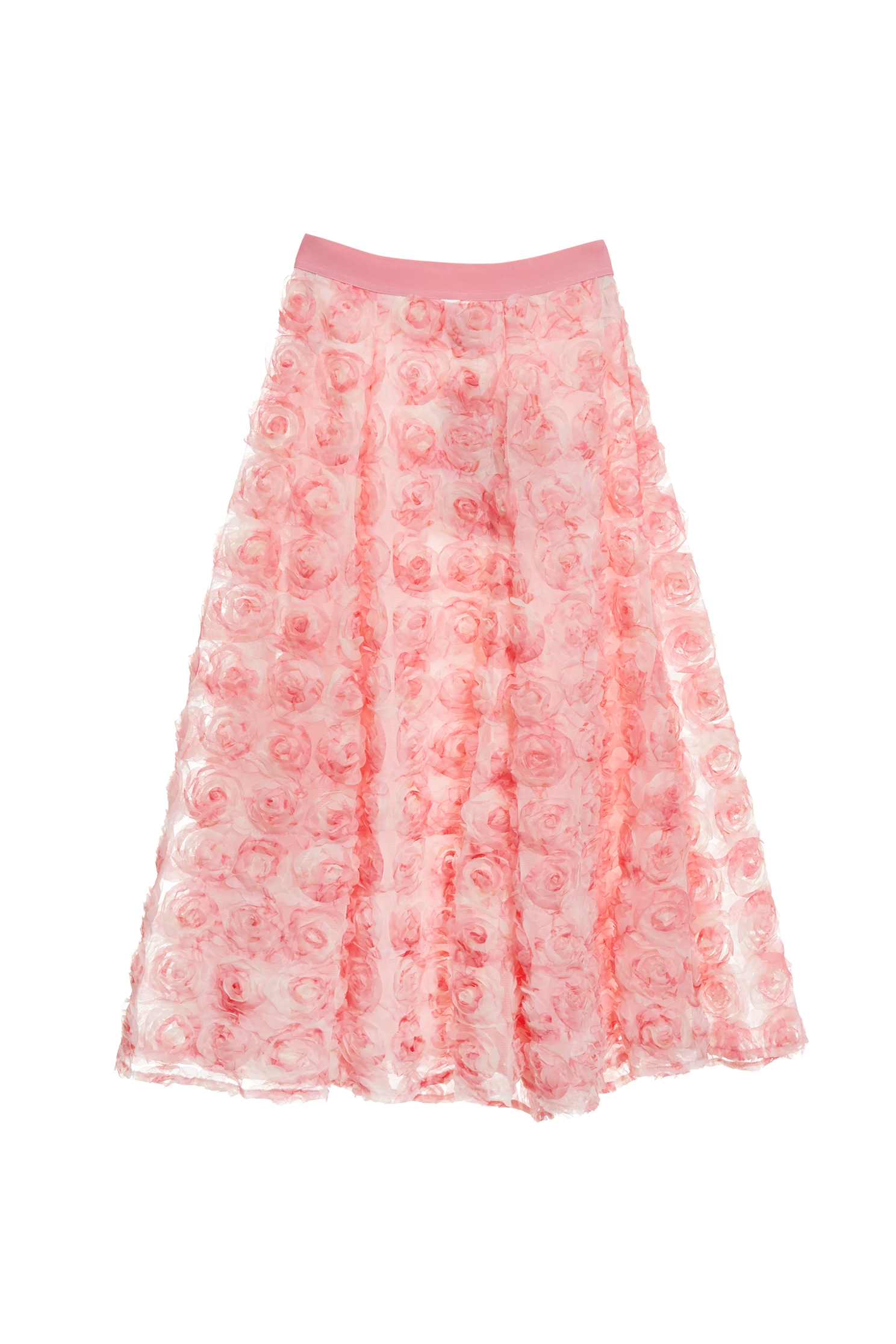 Rose Detail Maxi SkirtRose Detail Maxi Skirt,Season (SS) Look,Mesh fabric,Tutu skirts,blossoms,Midi skirts