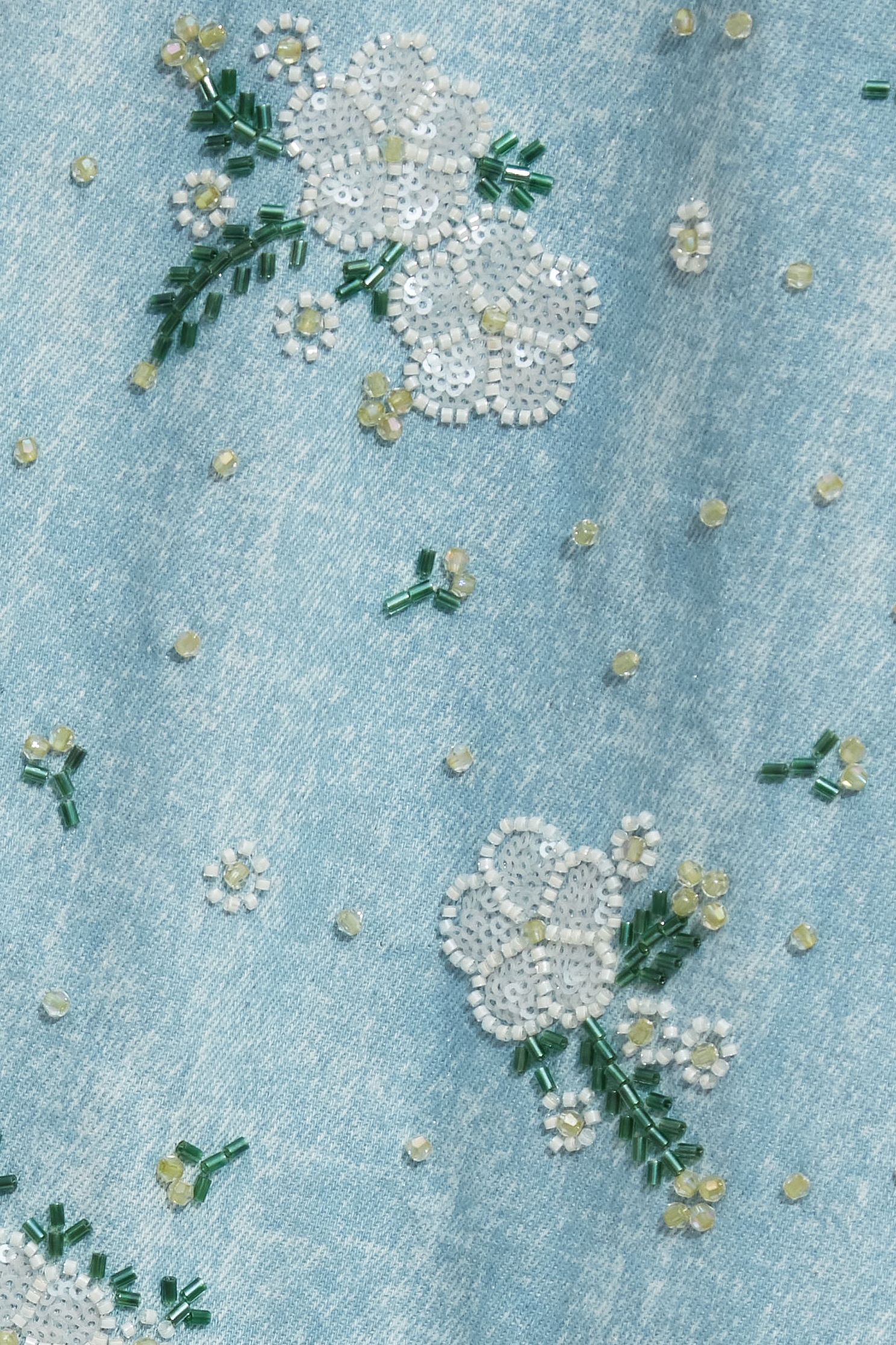 Beaded Floral Detail Wide Leg JeansBeaded Floral Detail Wide Leg Jeans,Bell-bottoms,Season (SS) Look,pants