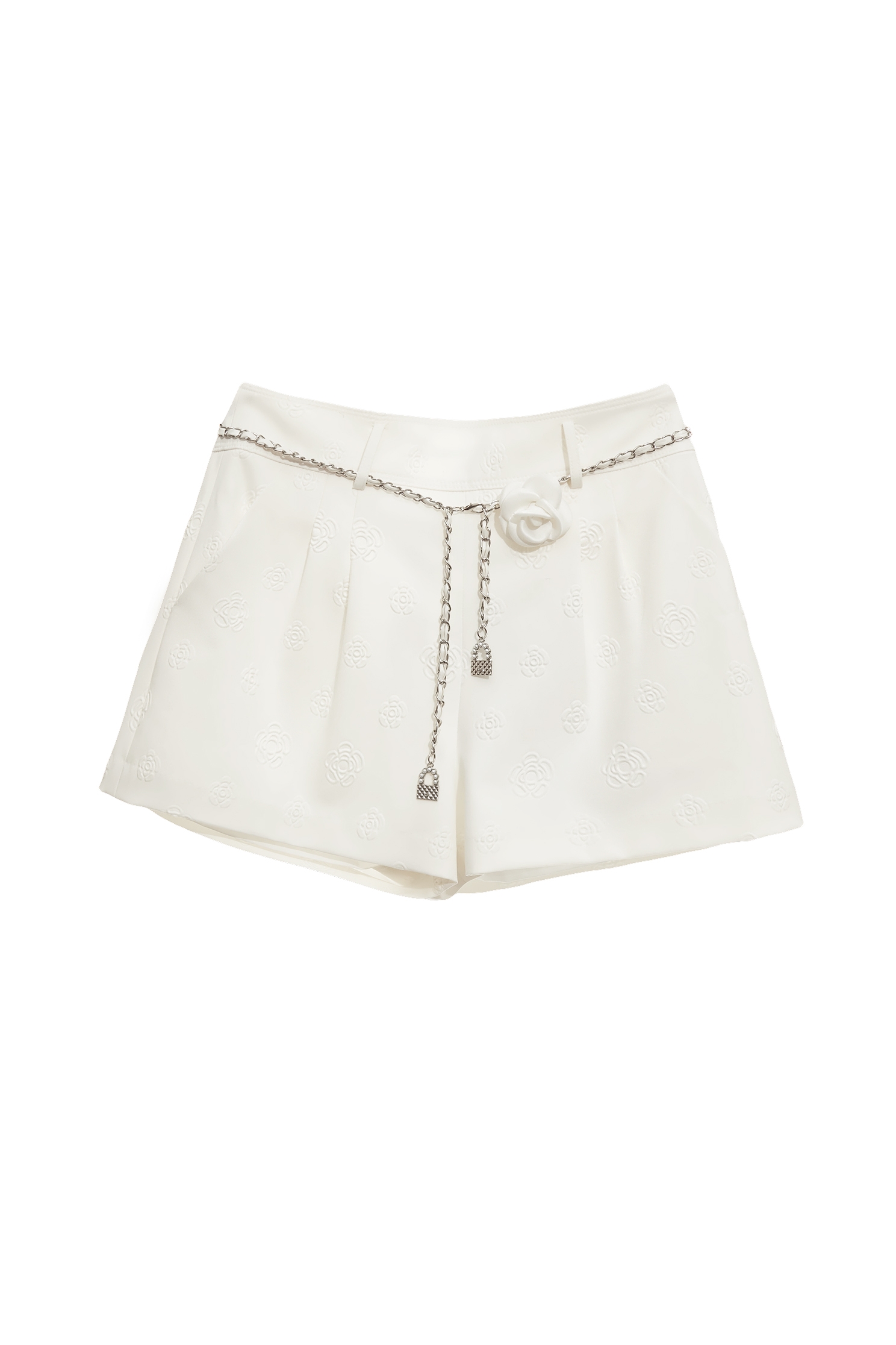 Floral Embossed Print ShortsFloral Embossed Print Shorts,Season (SS) Look,Shorts