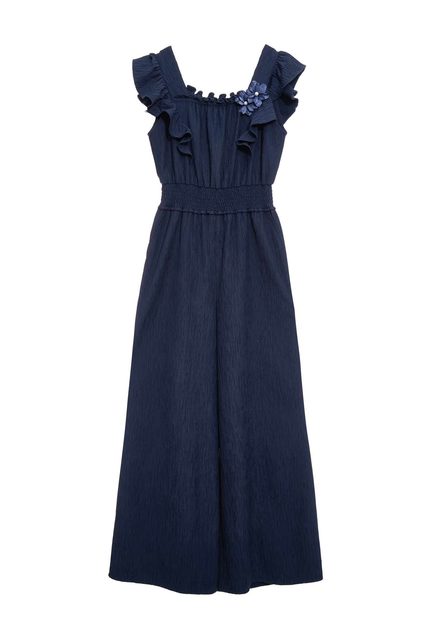 Ruffle Sleeve Navy Jumpsuit,Season (SS) Look,pants,Jumpsuits