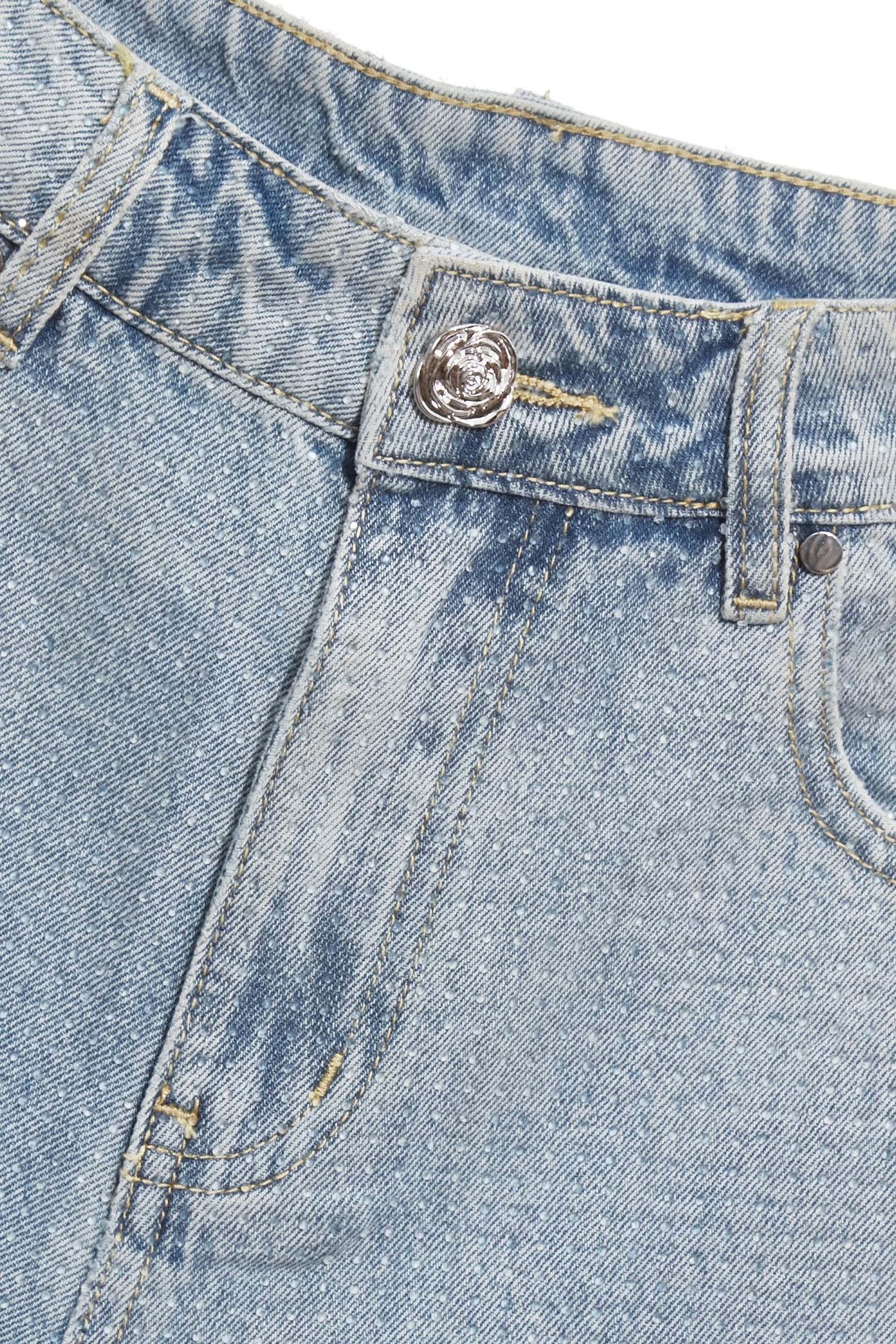 Iron On Sequin Detail Straight Cut JeansIron On Sequin Detail Straight Cut Jeans,Office Looks,Culottes,Denim,Jeans,Season (AW) Look,Valentine,Wide-leg jeans,upperclass