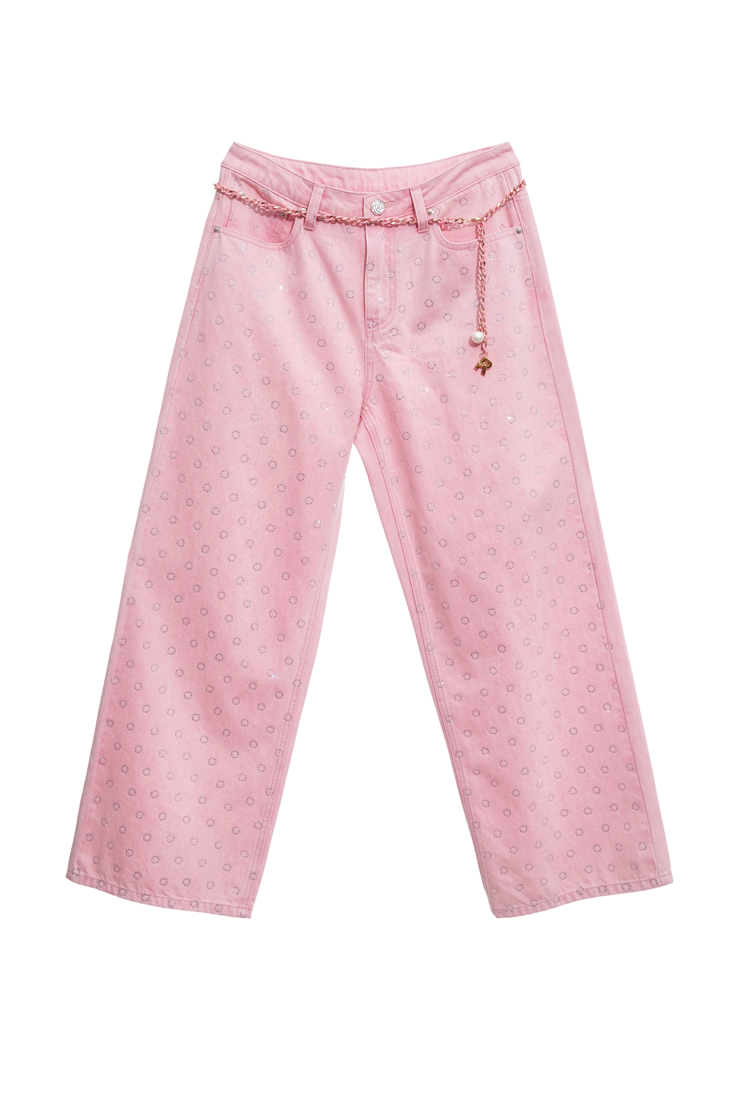 Sequin Detail Pink Wide Leg JeansSequin Detail Pink Wide Leg Jeans,Denim,Denim,Jeans,Season (AW) Look,Valentine,blossoms