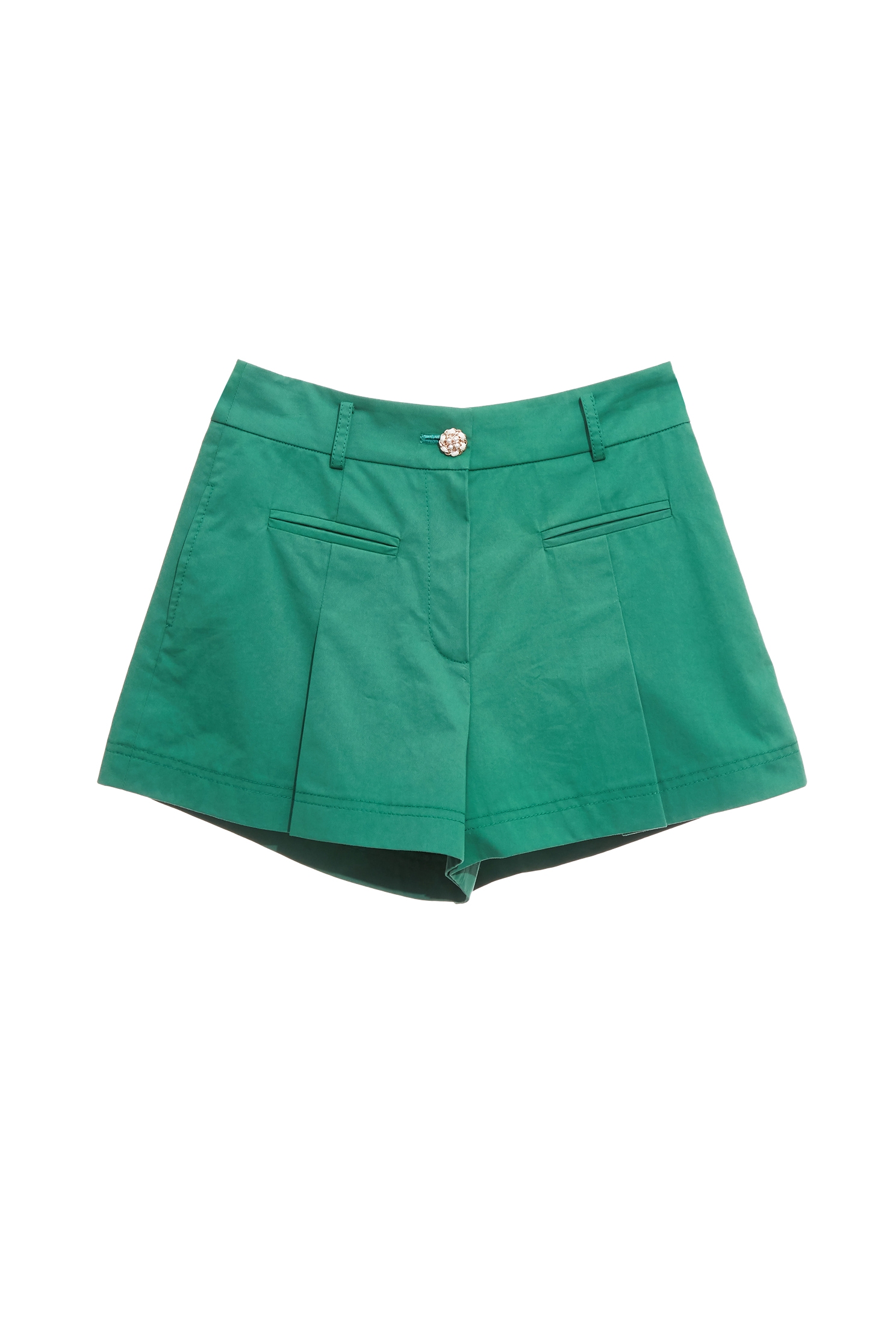 Jade Green Front Pleat ShortsJade Green Front Pleat Shorts,Office Looks,Shorts,Season (AW) Look,Skorts