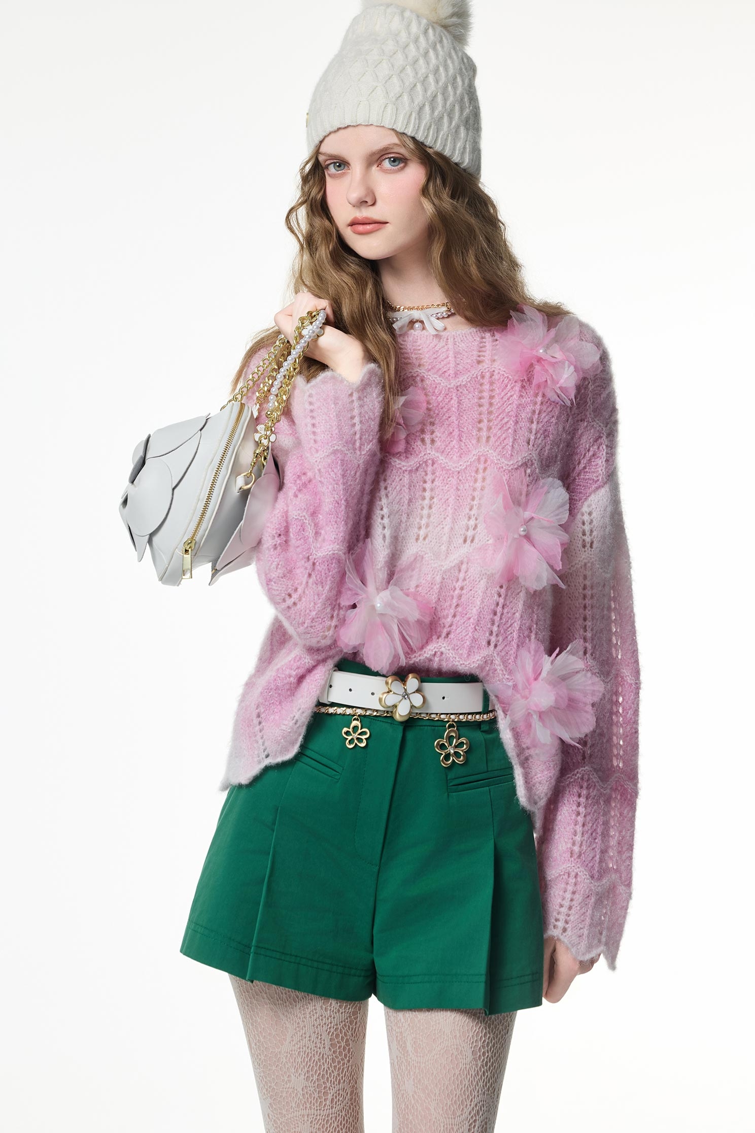 Jade Green Front Pleat ShortsJade Green Front Pleat Shorts,Office Looks,Shorts,Season (AW) Look,Skorts