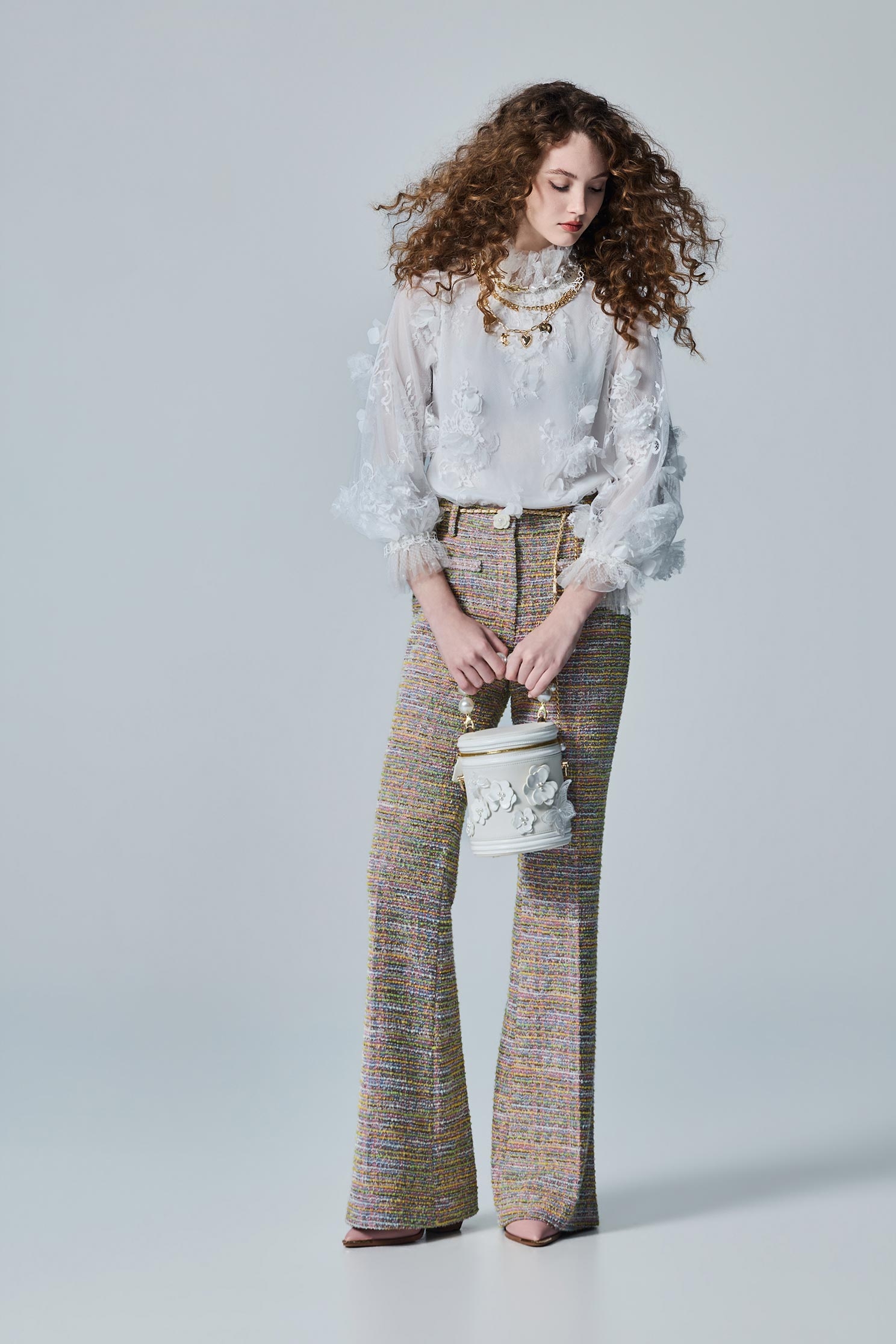 Boot Leg Tweed PantsBoot Leg Tweed Pants,Bell-bottoms,Season (AW) Look,pants