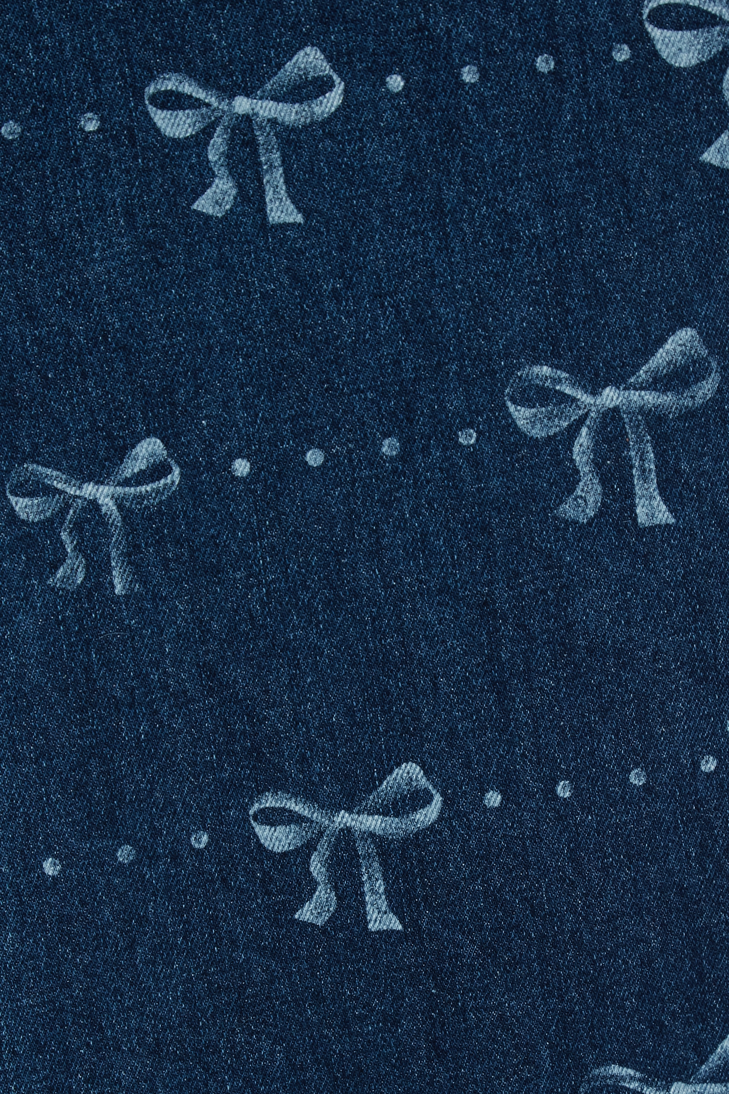 Bow Motif Wide Leg JeansBow Motif Wide Leg Jeans,Culottes,Denim,Jeans,pearl,Season (AW) Look,Valentine,bows,Wide-leg jeans