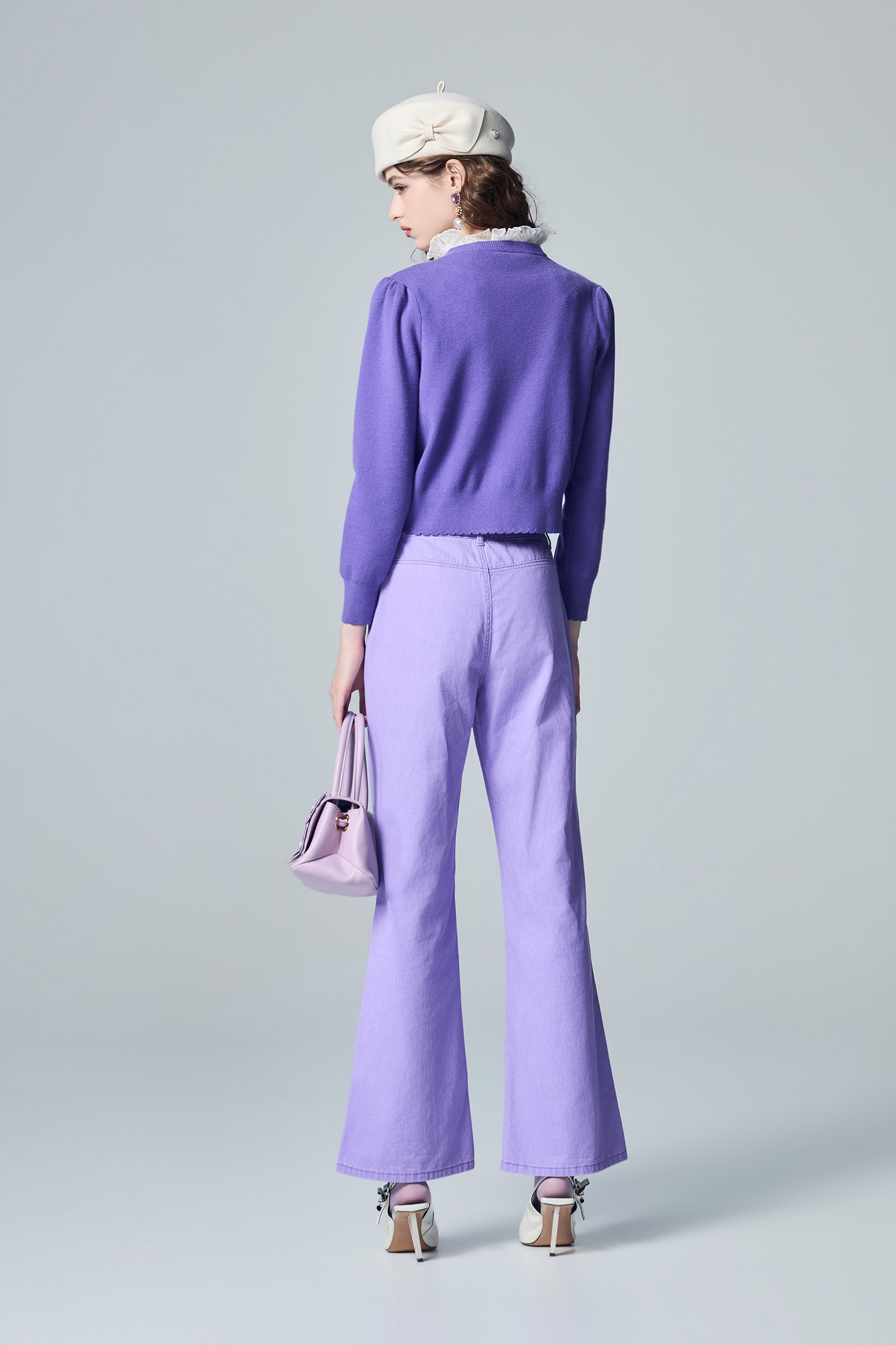 Boot Leg Purple JeansBoot Leg Purple Jeans,Bell-bottoms,Denim,Jeans,pearl,Season (AW) Look,Cotton,pants