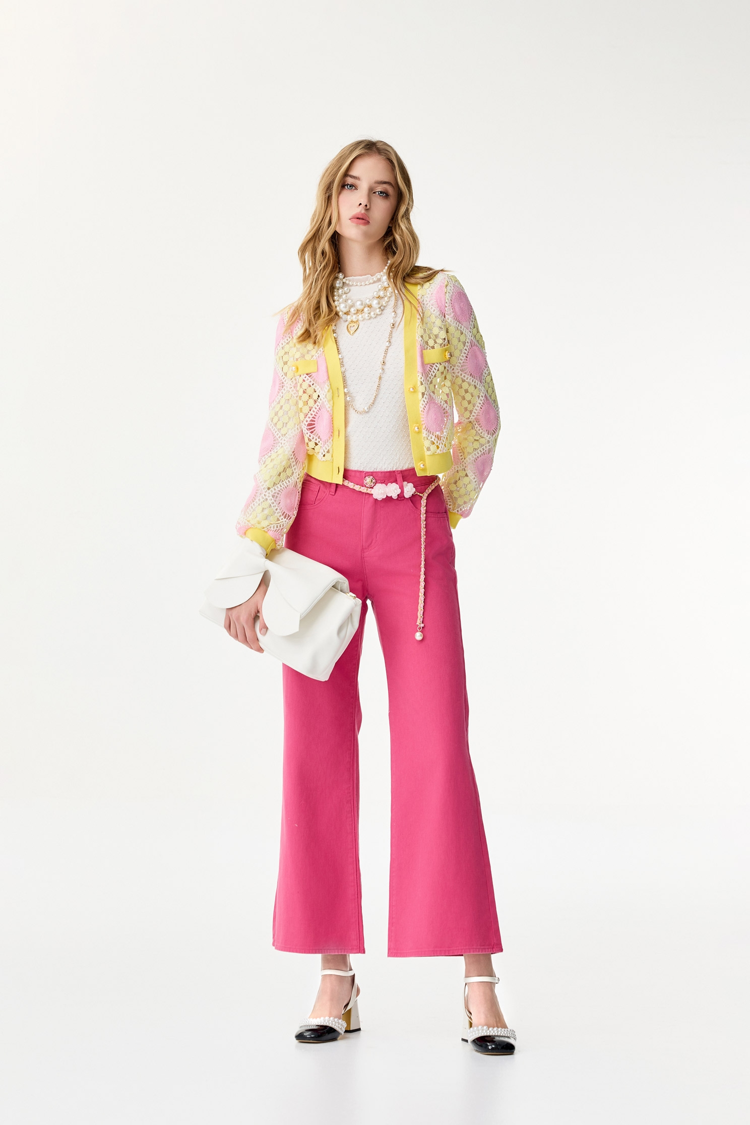 Pink Striaght Cut JeansPink Striaght Cut Jeans,Season (SS) Look,Denim,Jeans,Denim pants
