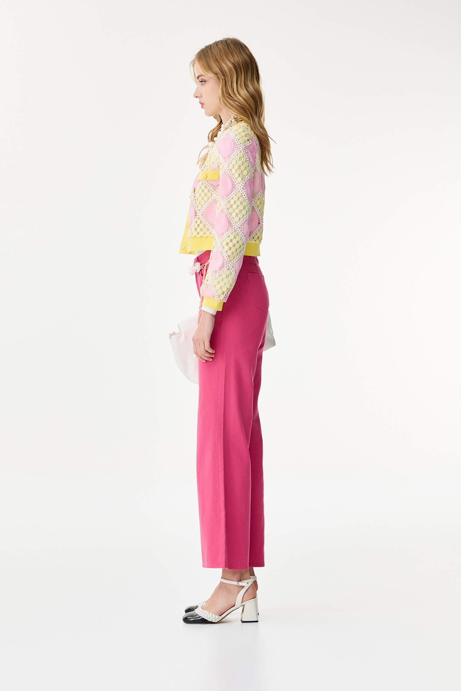 Pink Striaght Cut JeansPink Striaght Cut Jeans,Season (SS) Look,Denim,Jeans,Denim pants