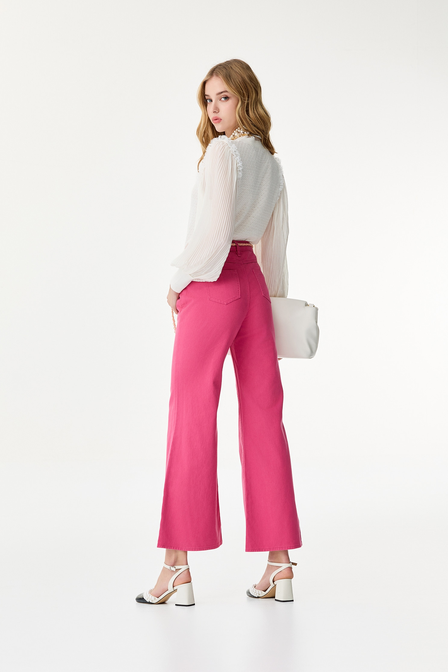 Pink Striaght Cut JeansPink Striaght Cut Jeans,Season (SS) Look,Denim,Jeans,Denim pants