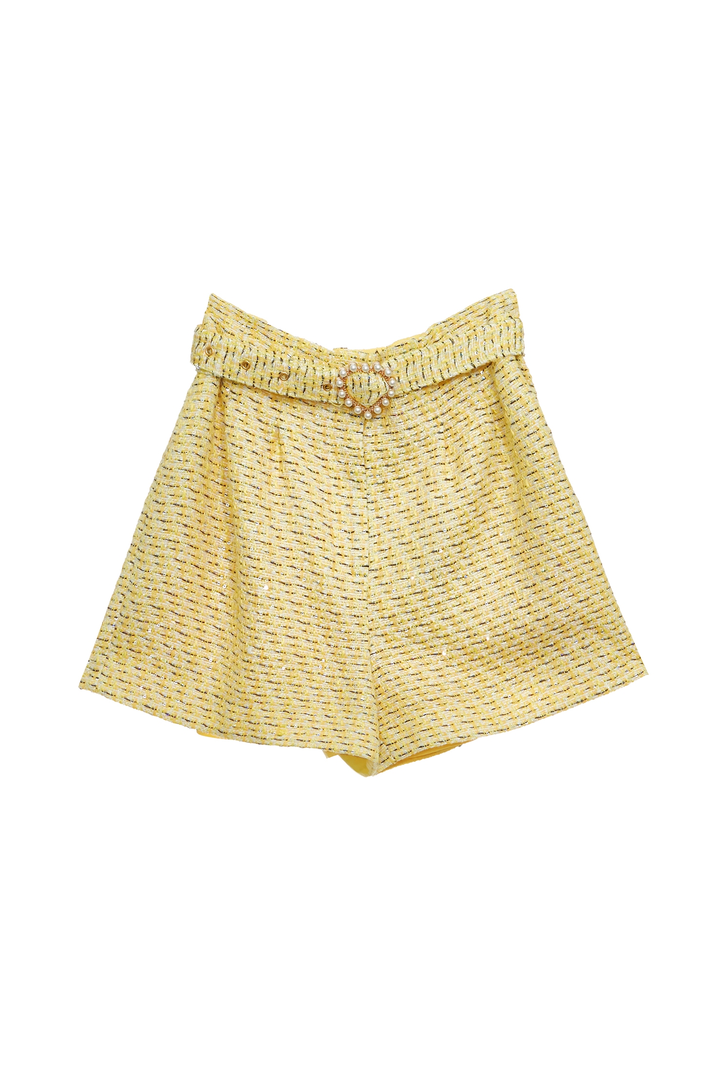 Contrast Stripe Tweed ShortsContrast Stripe Tweed Shorts,Season (SS) Look,pearl,Shorts