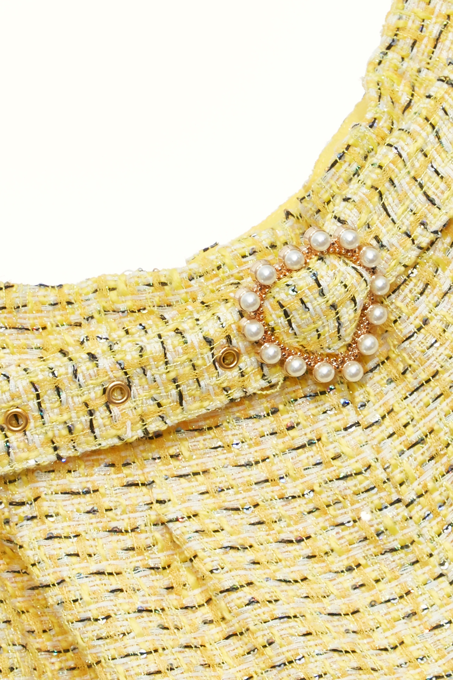 Contrast Stripe Tweed ShortsContrast Stripe Tweed Shorts,Season (SS) Look,pearl,Shorts