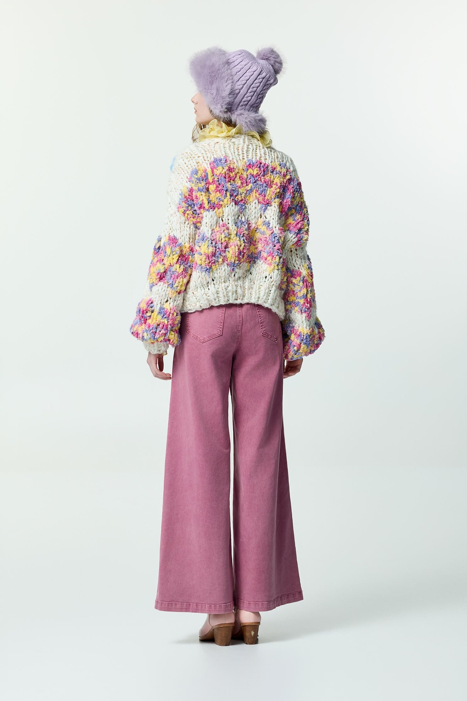 Pink Wide Leg JeansPink Wide Leg Jeans,Culottes,Denim,Jeans,Season (AW) Look,Cotton,pants