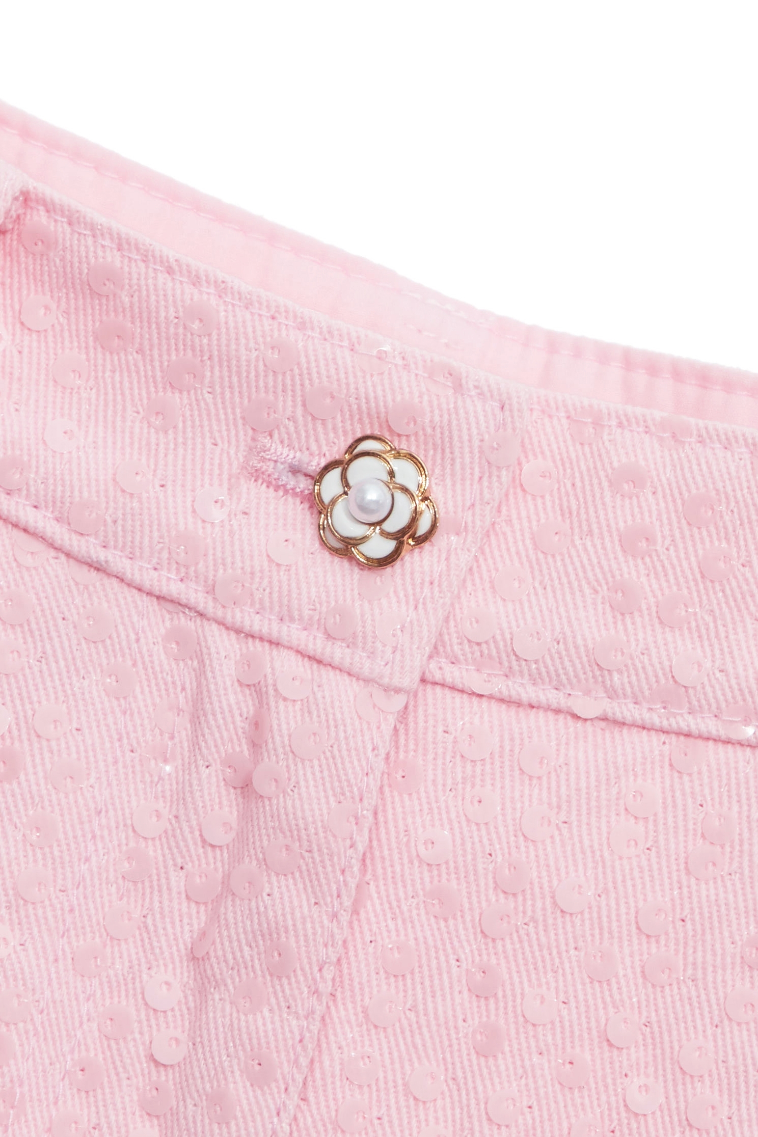 Pink Sequin Demin Bubble ShortsPink Sequin Demin Bubble Shorts,Season (SS) Look,Denim,Mini skirts,Shorts