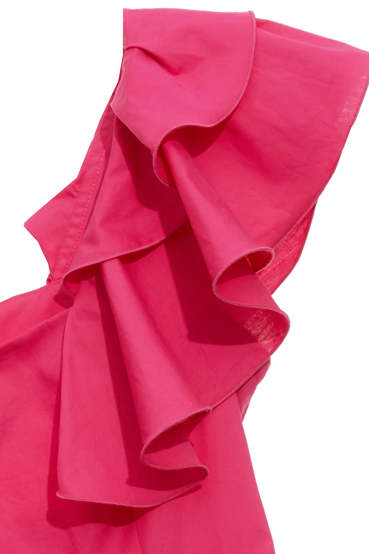 Fuchsia Pink Ruffle Detail DressFuchsia Pink Ruffle Detail Dress,Dresses,Season (SS) Look