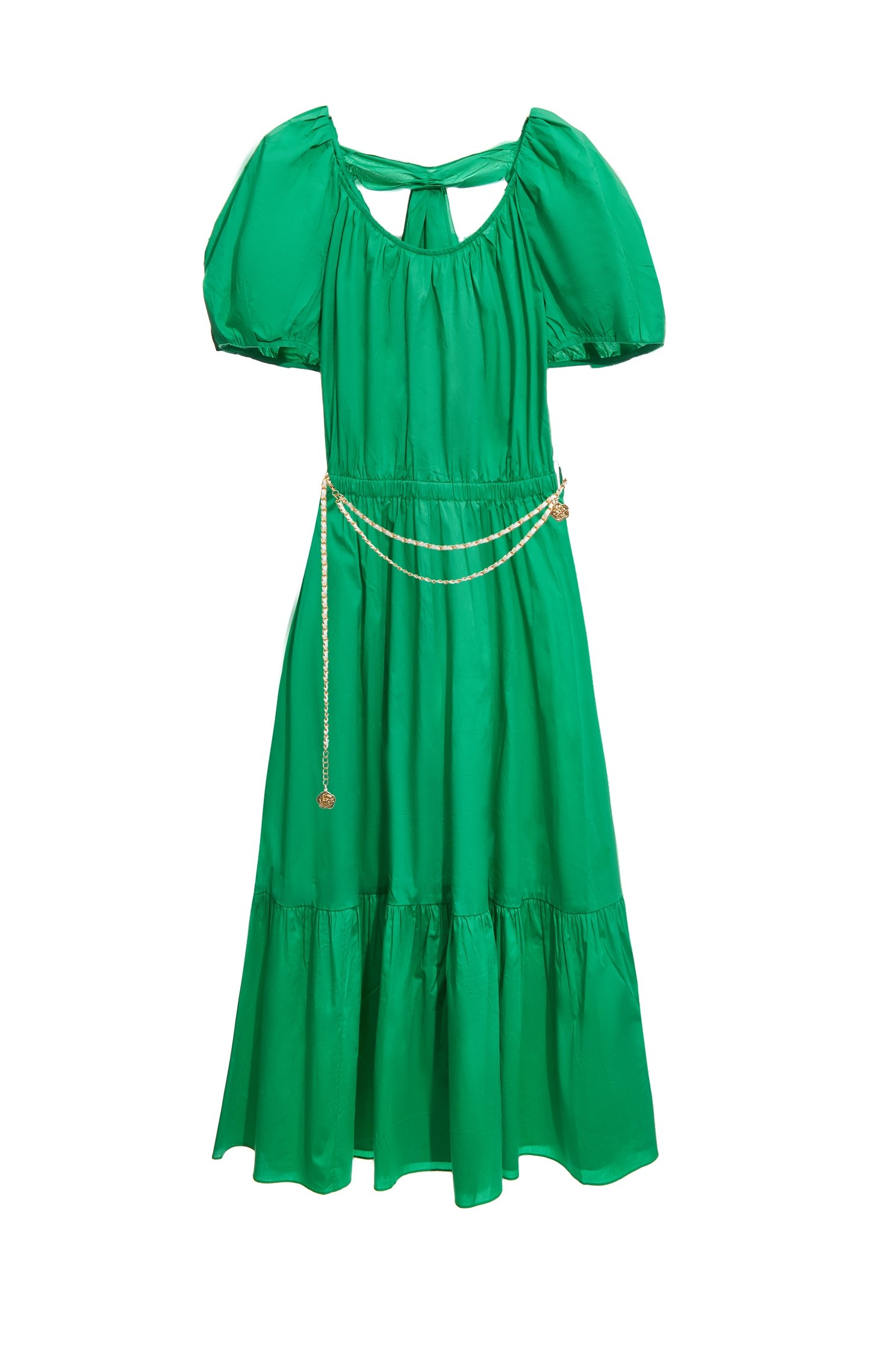 Bow Detail Puff Sleeve DressBow Detail Puff Sleeve Dress,Dresses,Season (SS) Look,Cotton,bows