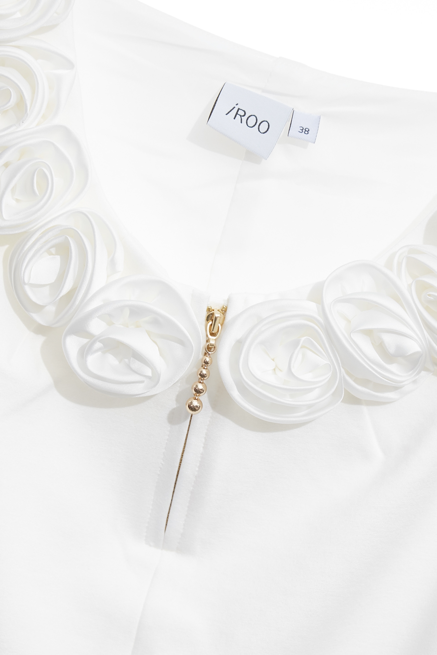 3-D Floral Detail Sleeveless Dress,Dresses,Season (SS) Look,White dresses