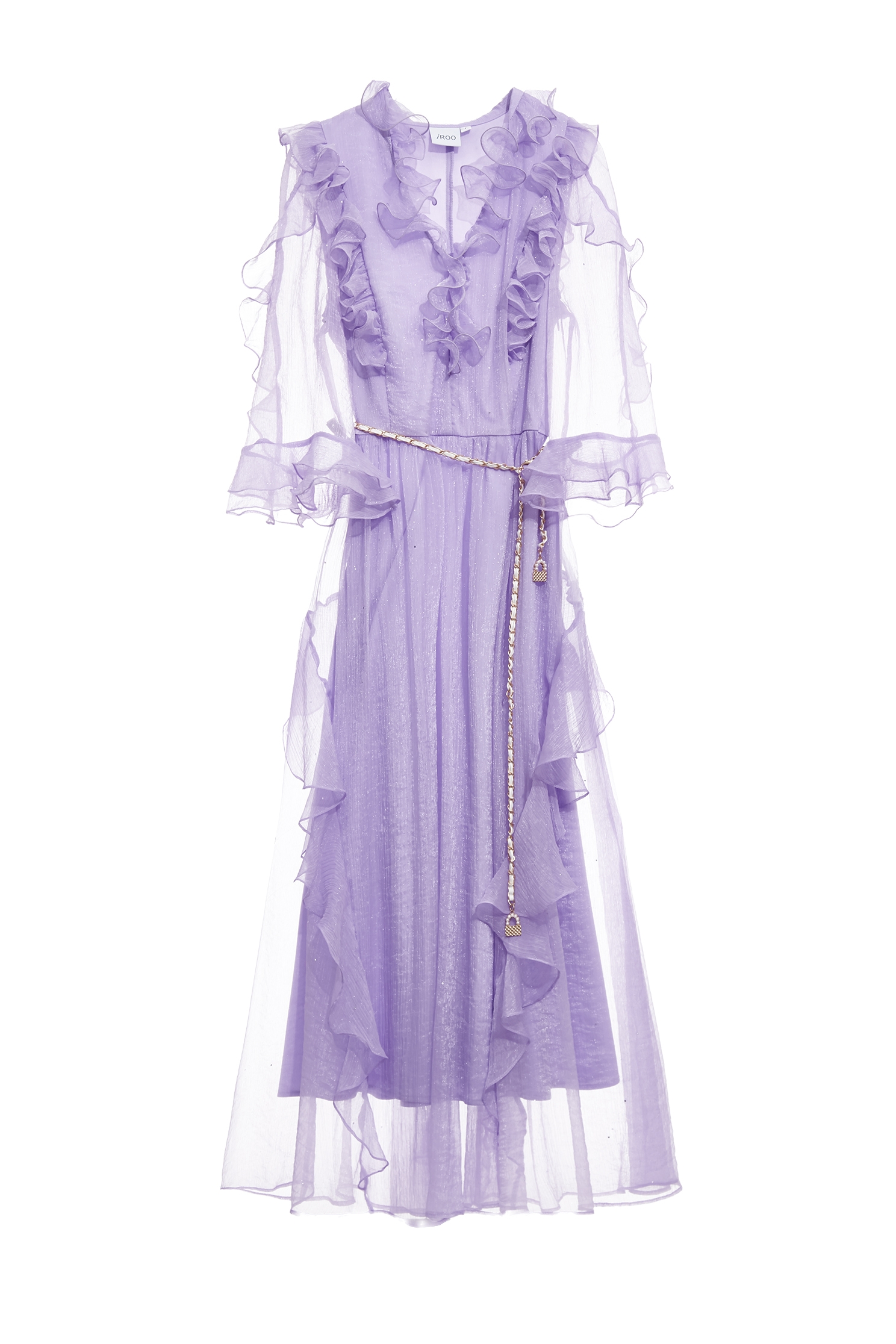 Ruffle Detail Purple DressRuffle Detail Purple Dress,Dresses,Chiffon dresses,Season (AW) Look,Chiffon,Chiffon dresses