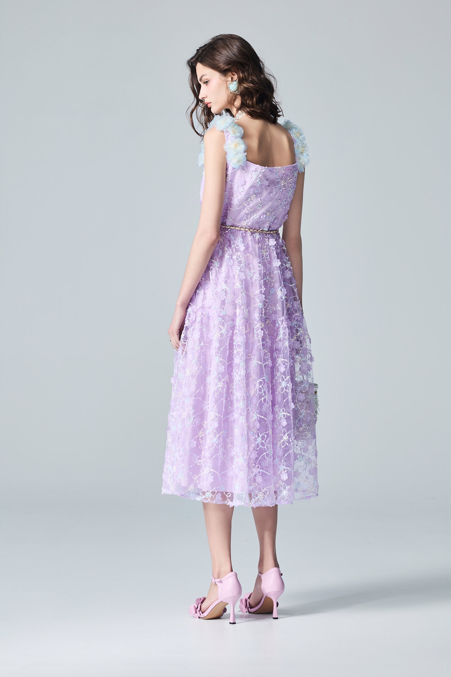 Full Lace Floral Strap Maxi DressFull Lace Floral Strap Maxi Dress,Dresses,Embroidered,Knitted dresses,Season (AW) Look,Mesh fabric,Knitted dresses