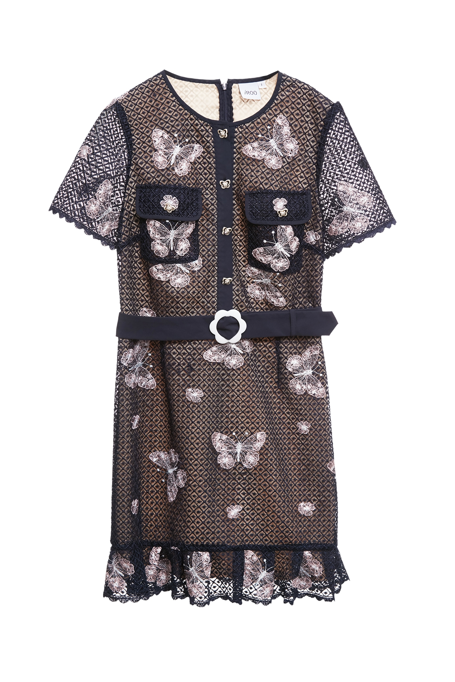 Butterfly Embridery Detail Lace DressButterfly Embridery Detail Lace Dress,Embroidered,cocktaildresses,Plaid,Evening dresses,Season (AW) Look,Valentine,Belts,blossoms,Lace,Lace dresses