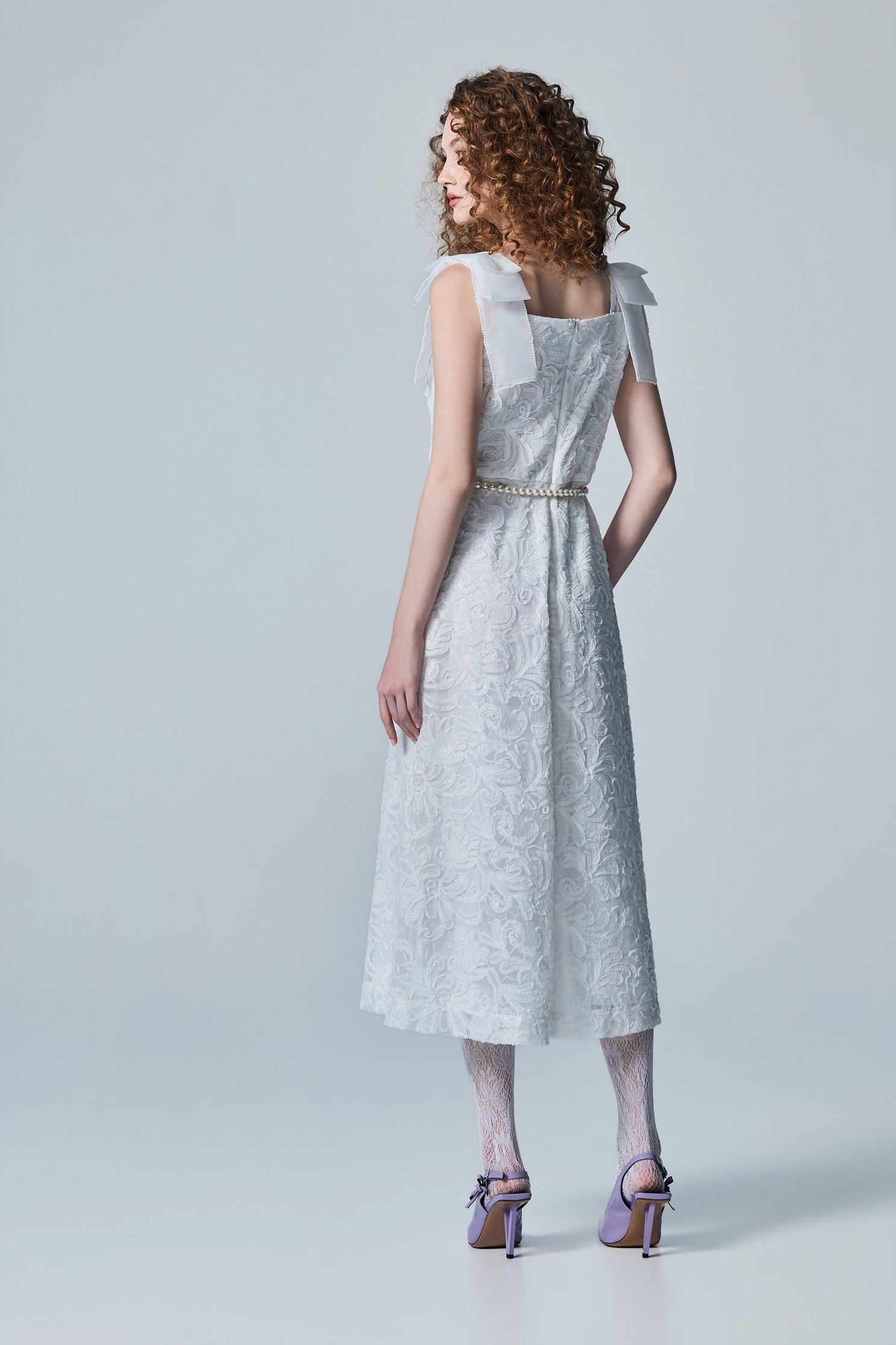 Bow Detail Mesh Floral Maxi DressBow Detail Mesh Floral Maxi Dress,Dresses,Embroidered,Lace dresses,pearl,White dresses,Season (AW) Look,Lace,Lace dresses,bows