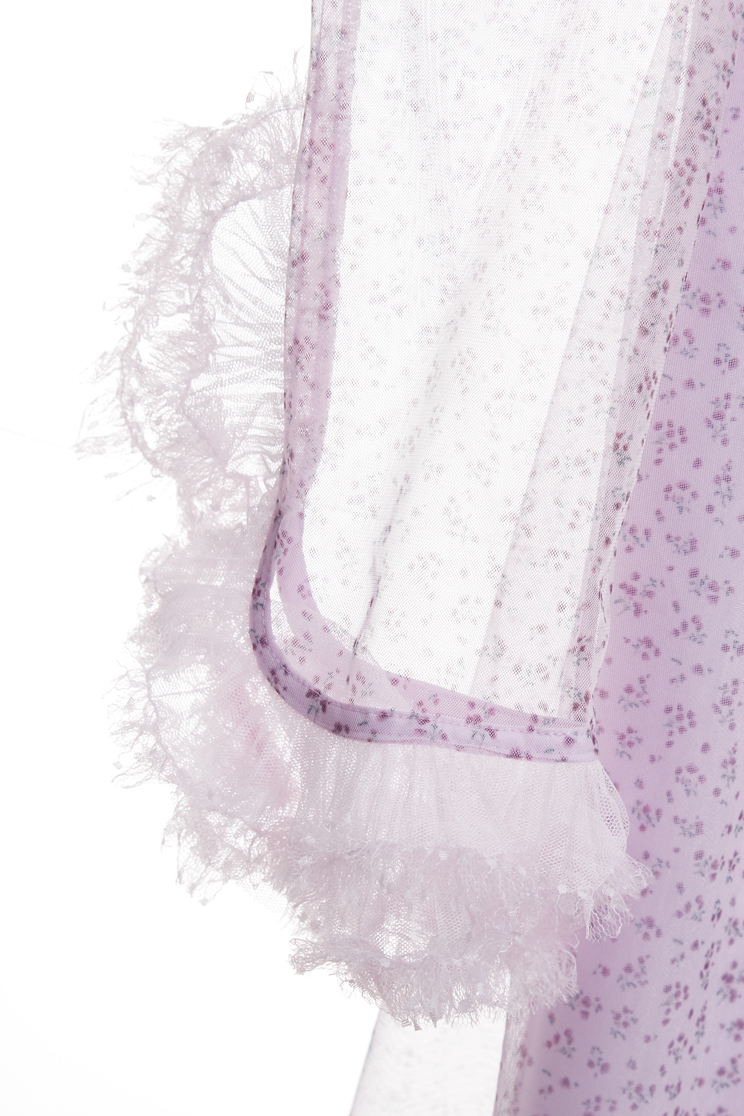 Printed Floral Mesh Ruffle Maxi Dress,Dresses,Tops,Season (AW) Look,Mesh fabric
