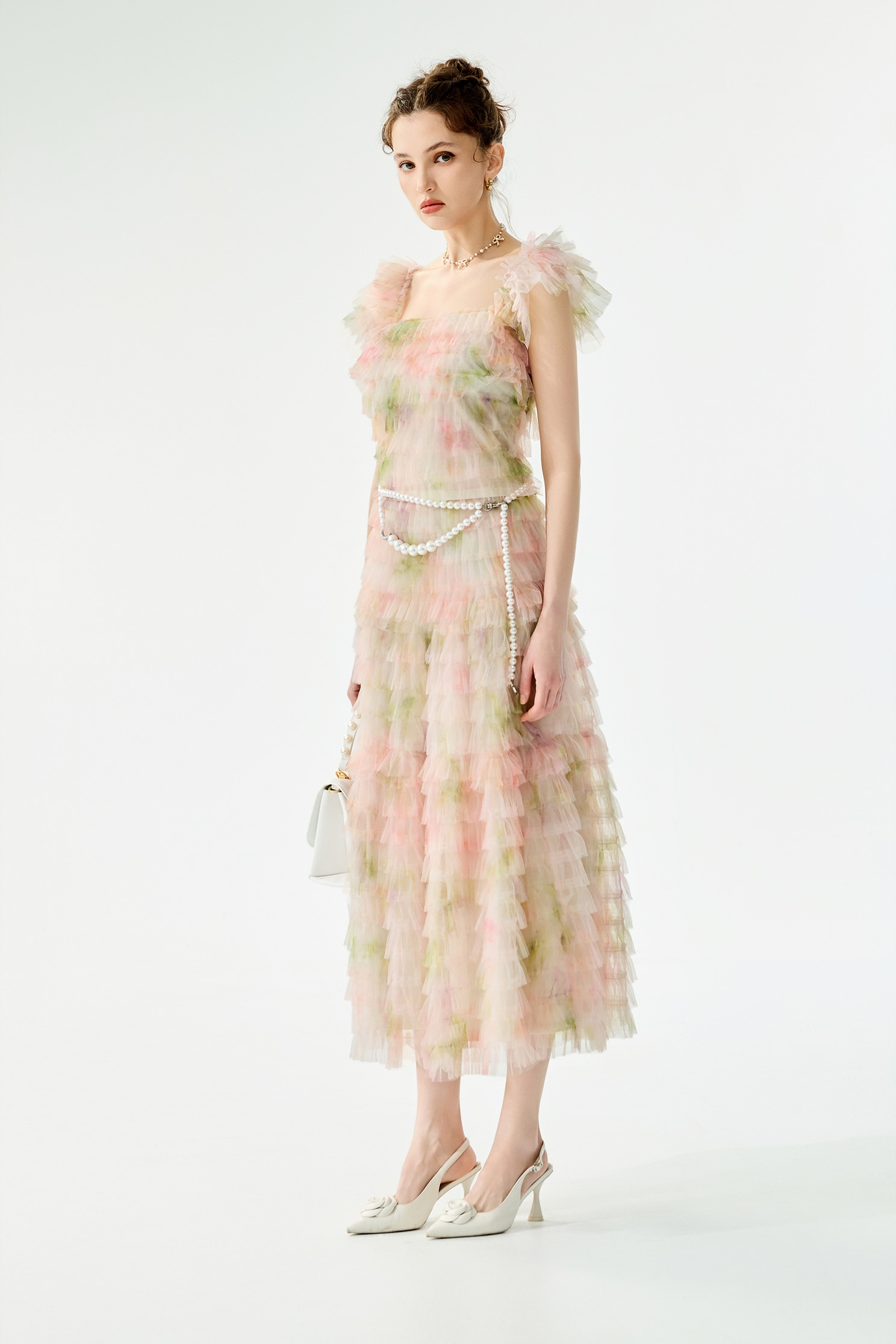 Pastel Gradient Mesh VestPastel Gradient Mesh Vest,sleeveless tops,Tops,Season (SS) Look,Mesh fabric,sleeveless tops